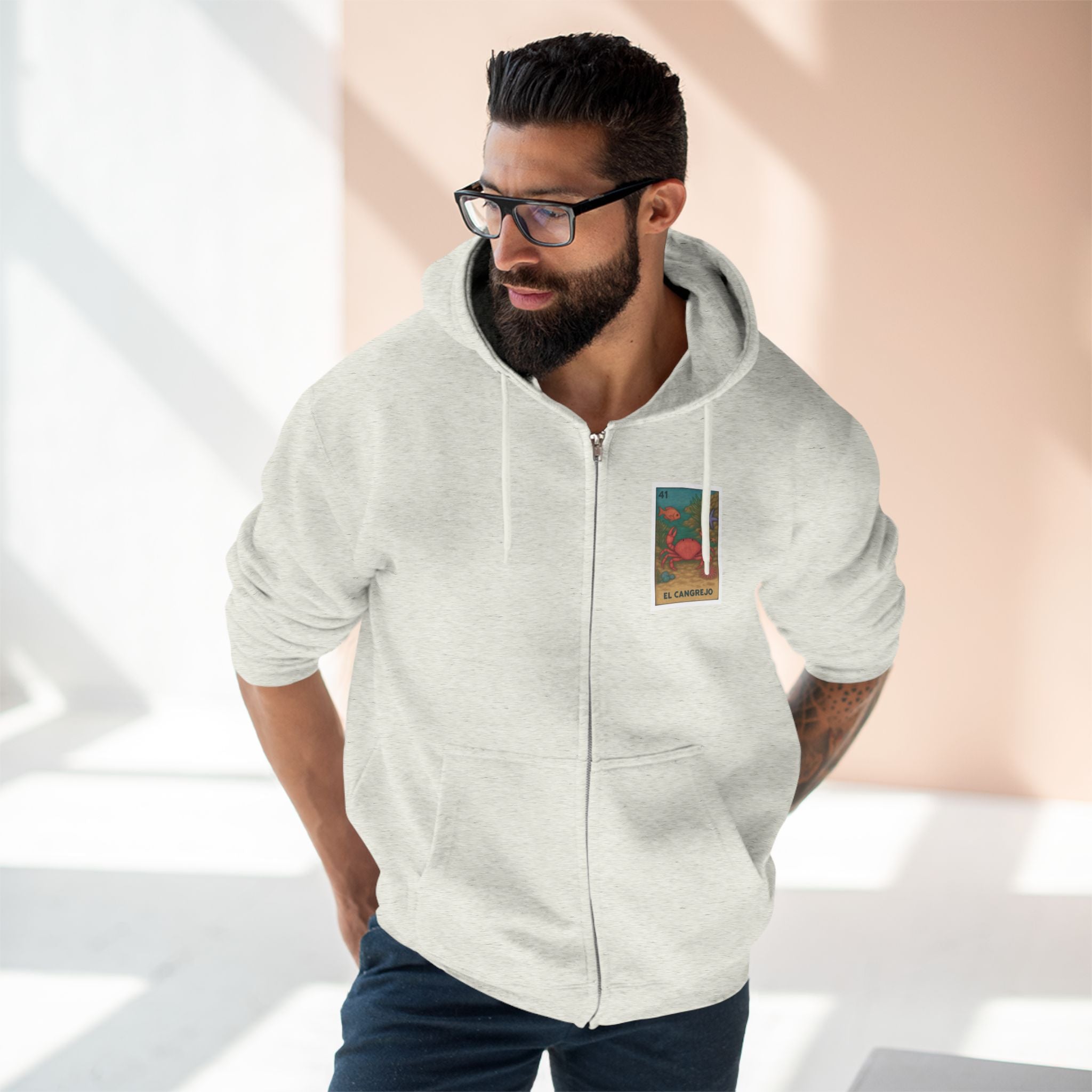 Crab Lotería Zip Hoodie