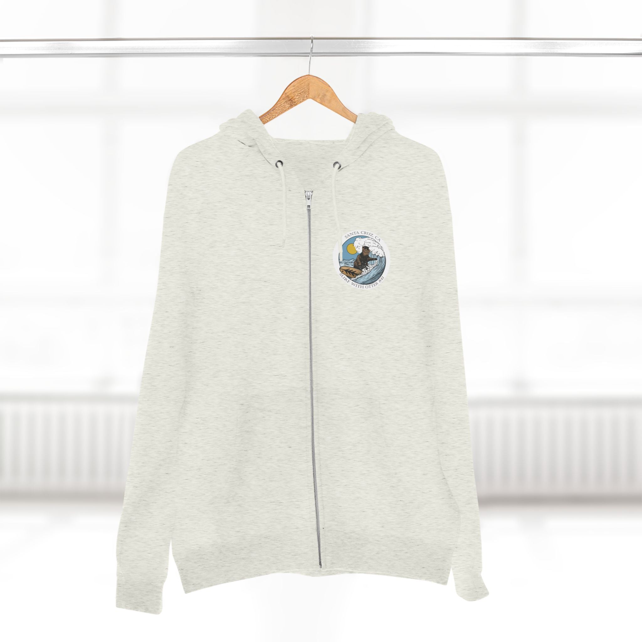 Surf with Otter 841 Zip Hoodie