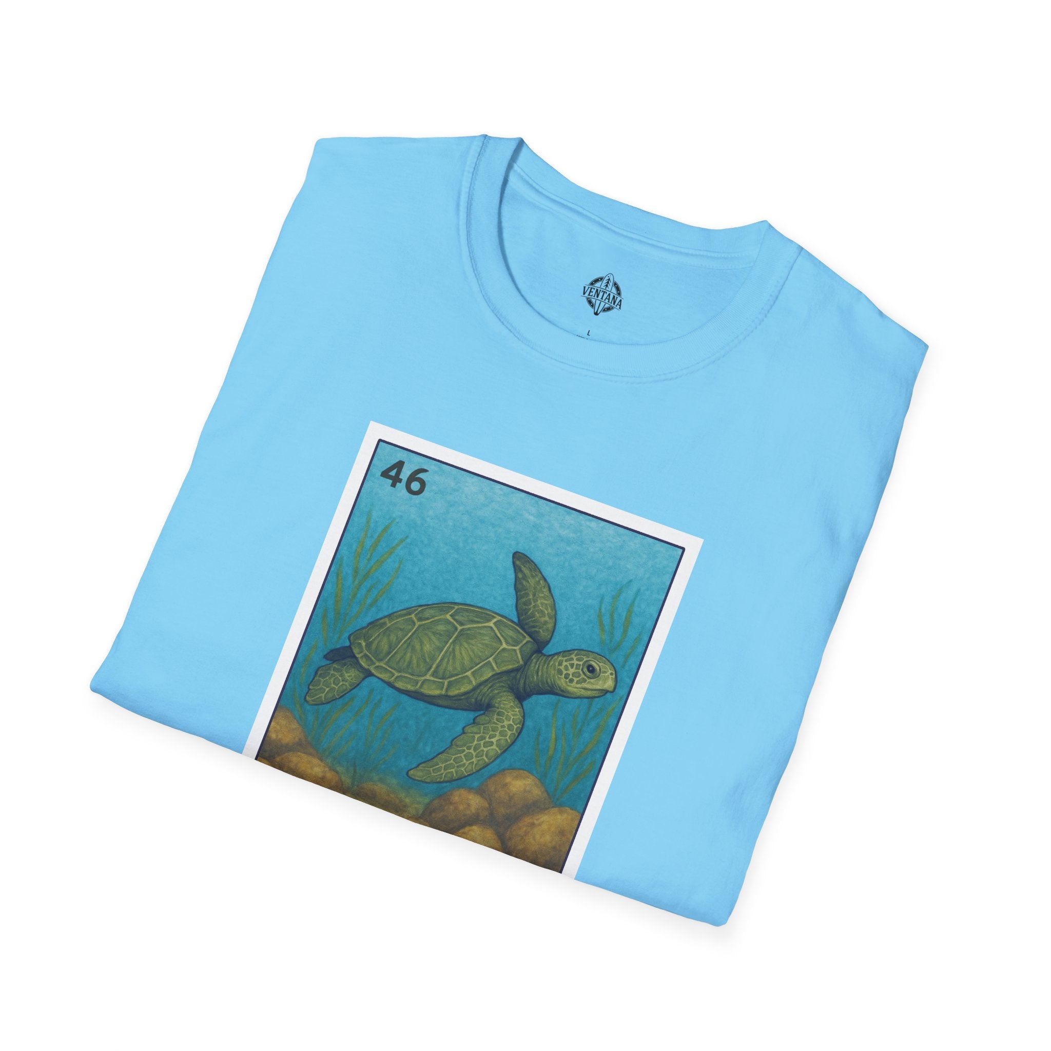 Turtle Lotería Unisex - Soft Style U.S. Cotton T-Shirt (La Tortuga)
