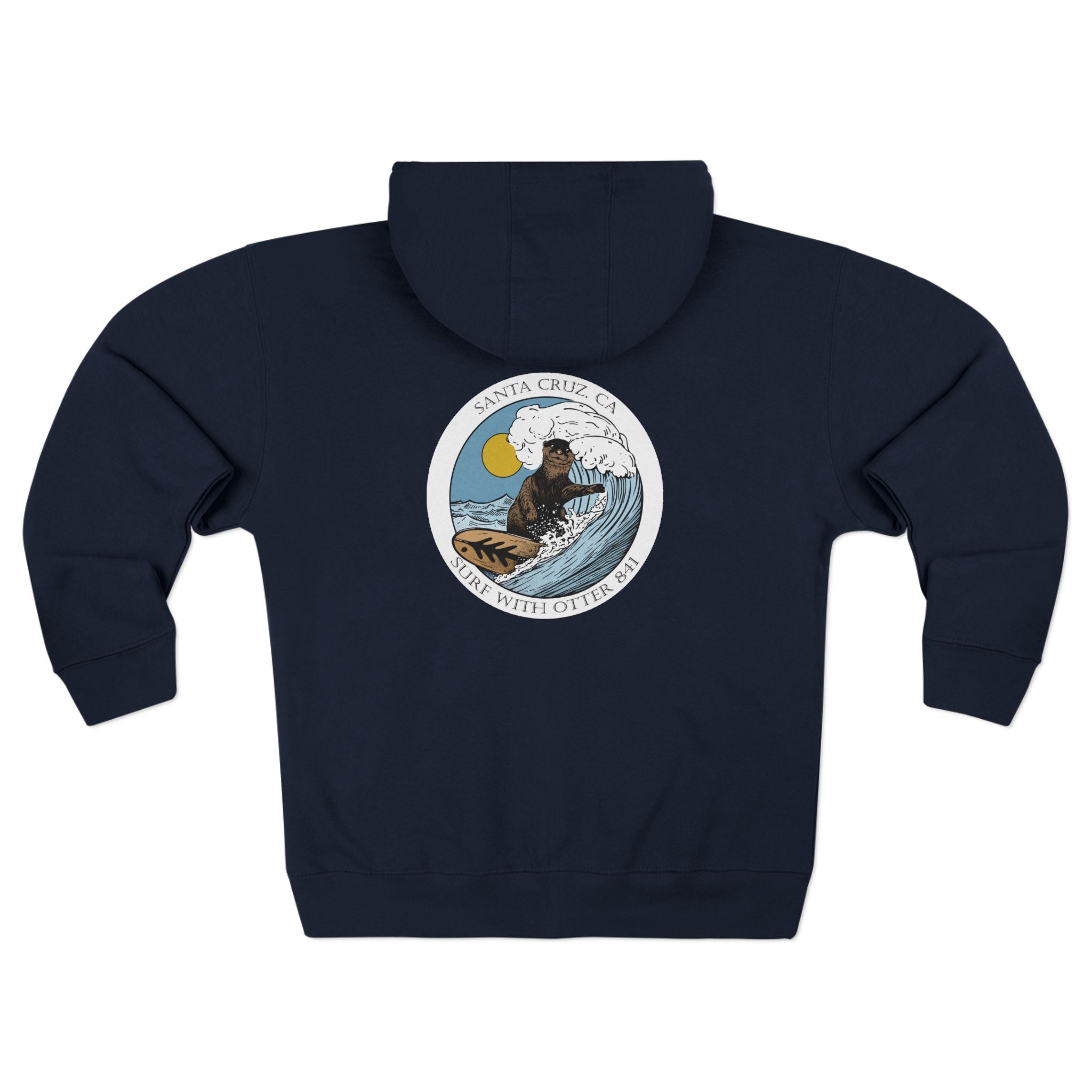 Surf with Otter 841 Zip Hoodie