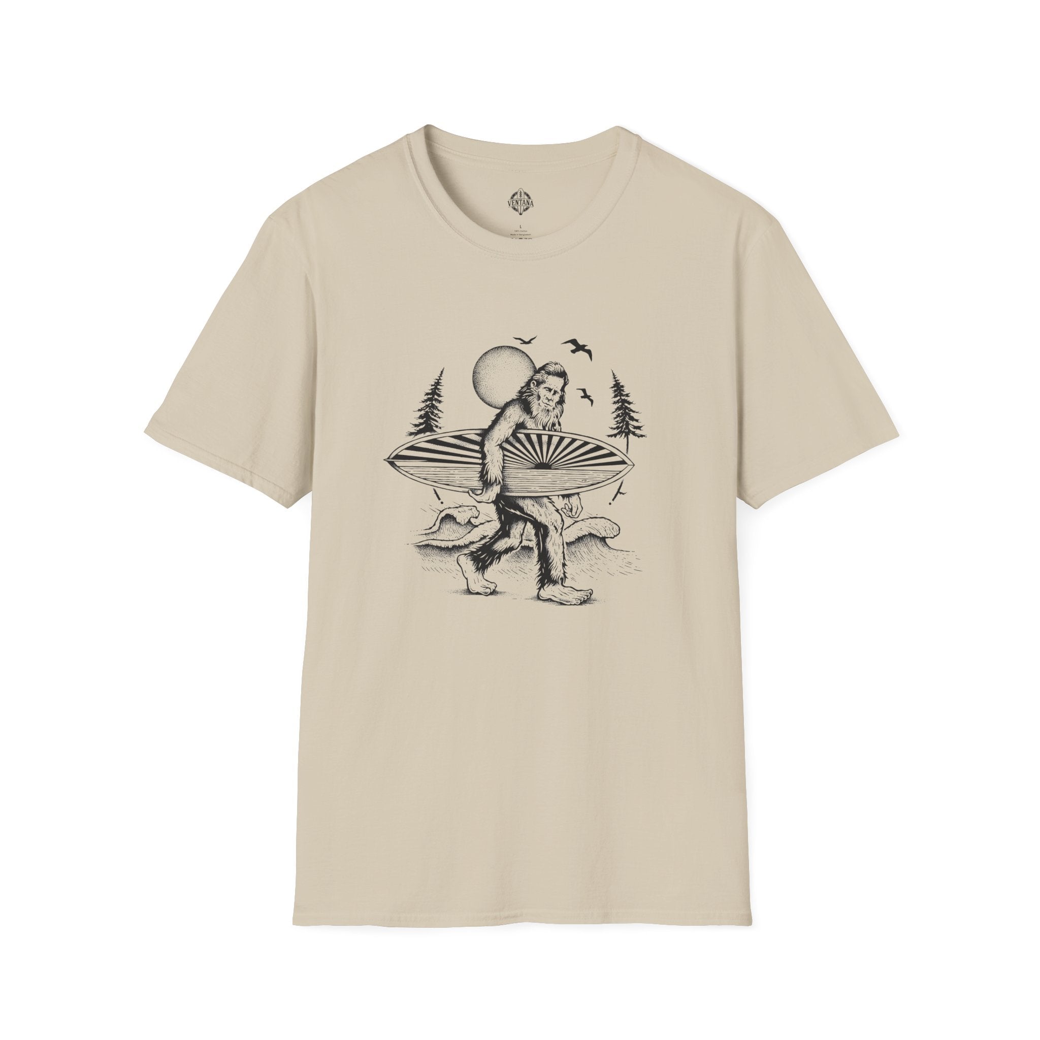 Ventana Surfsquatch by Thiago Bianchini cotton t-shirt image 2