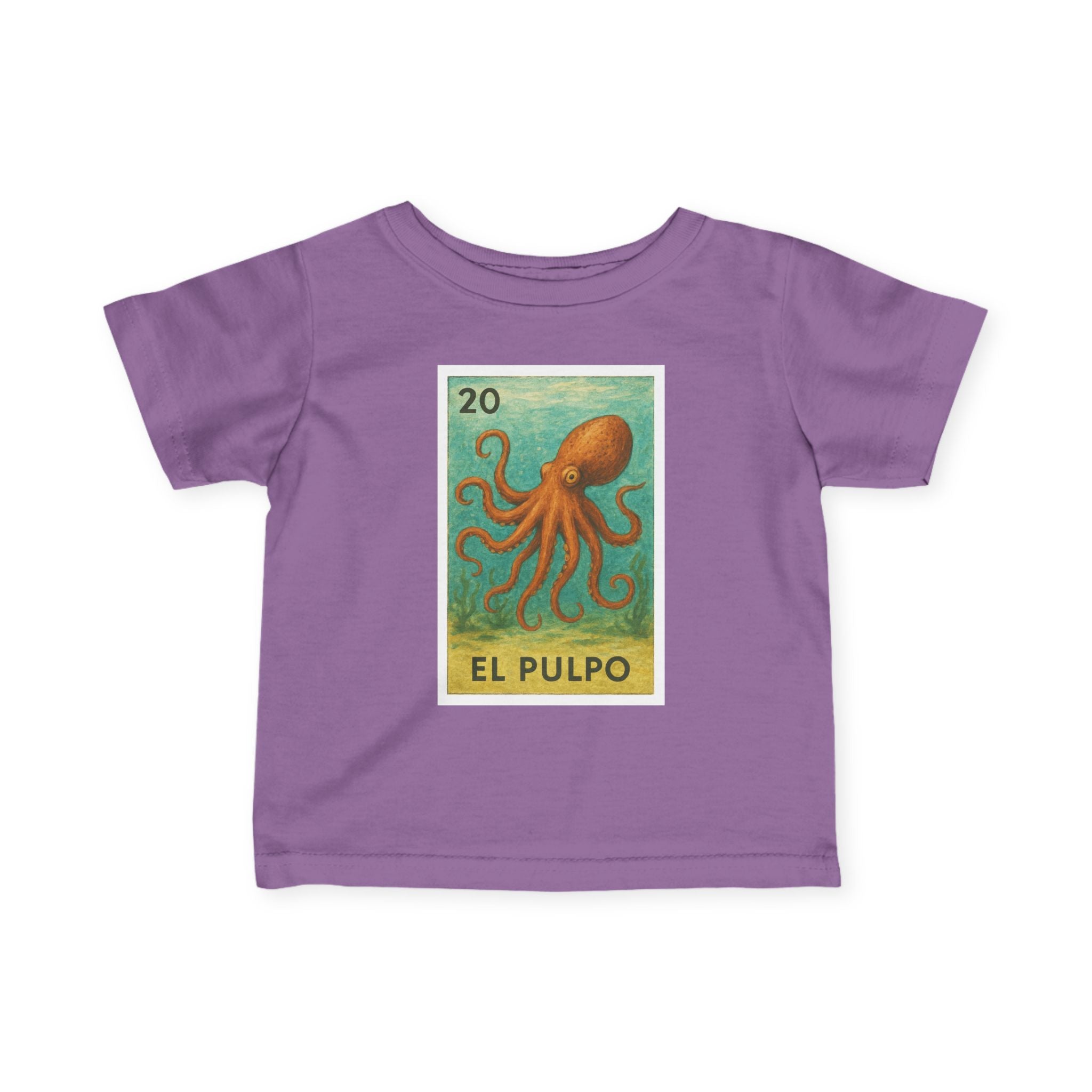 Octopus Lotería infant cotton t-shirt image 14