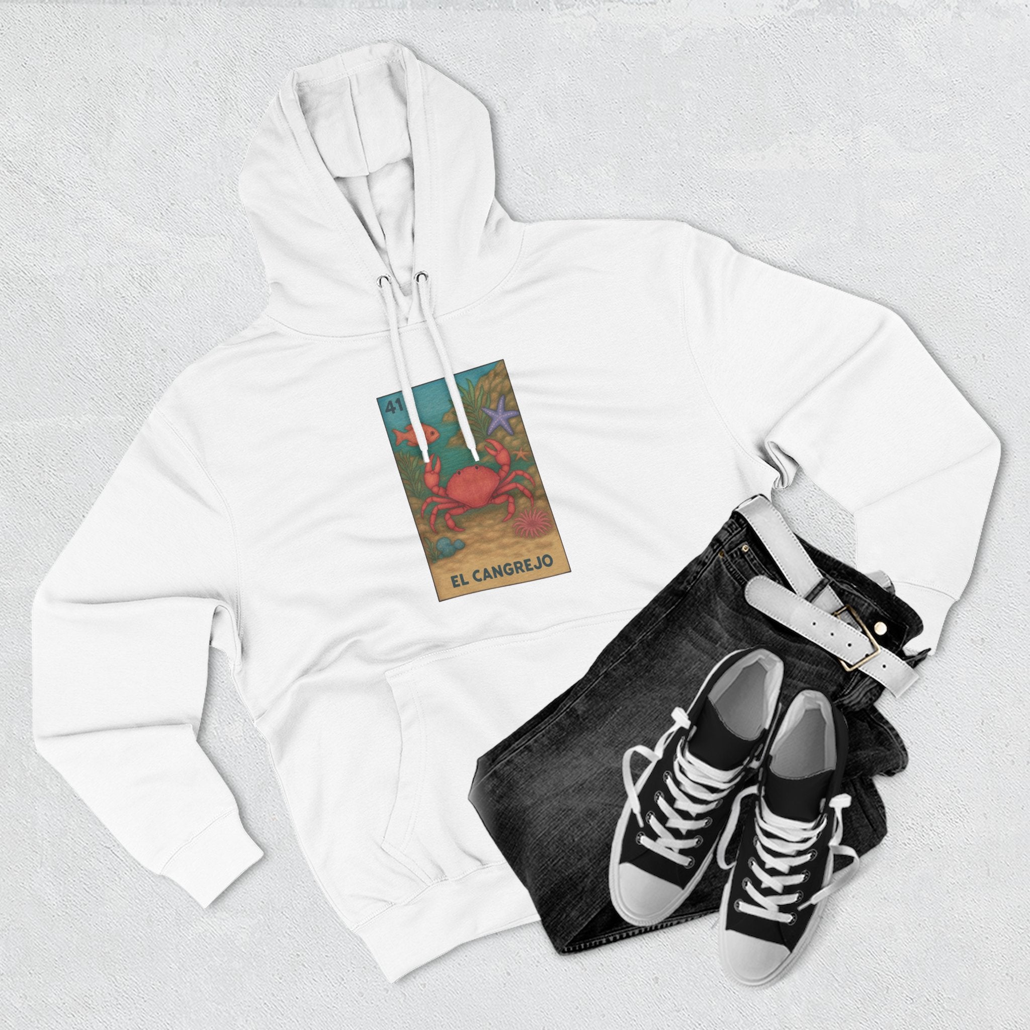 Crab Lotería fleece hoodie image 12