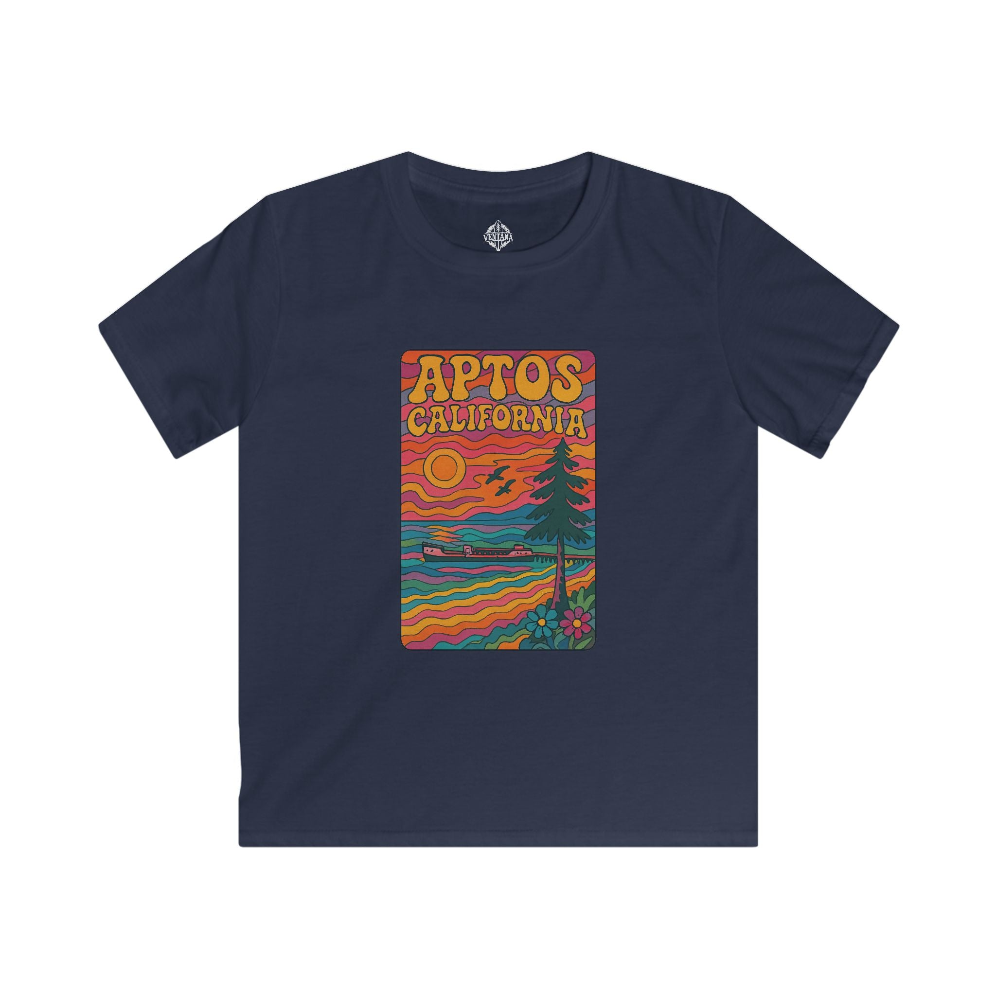 Aptos California Psychedelic kids soft style t-shirt image 1