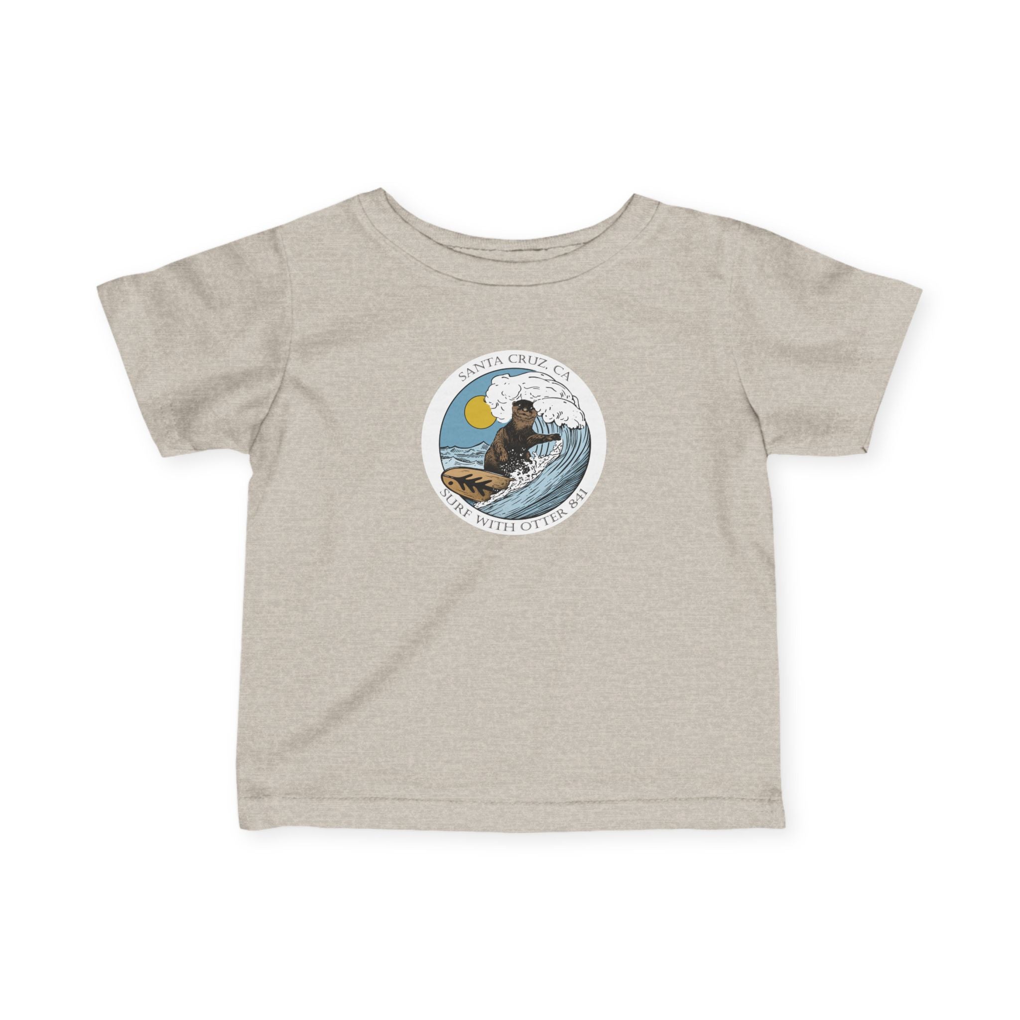 Surf with Otter 841 by Thiago Bianchini infant cotton t-shirt image 4