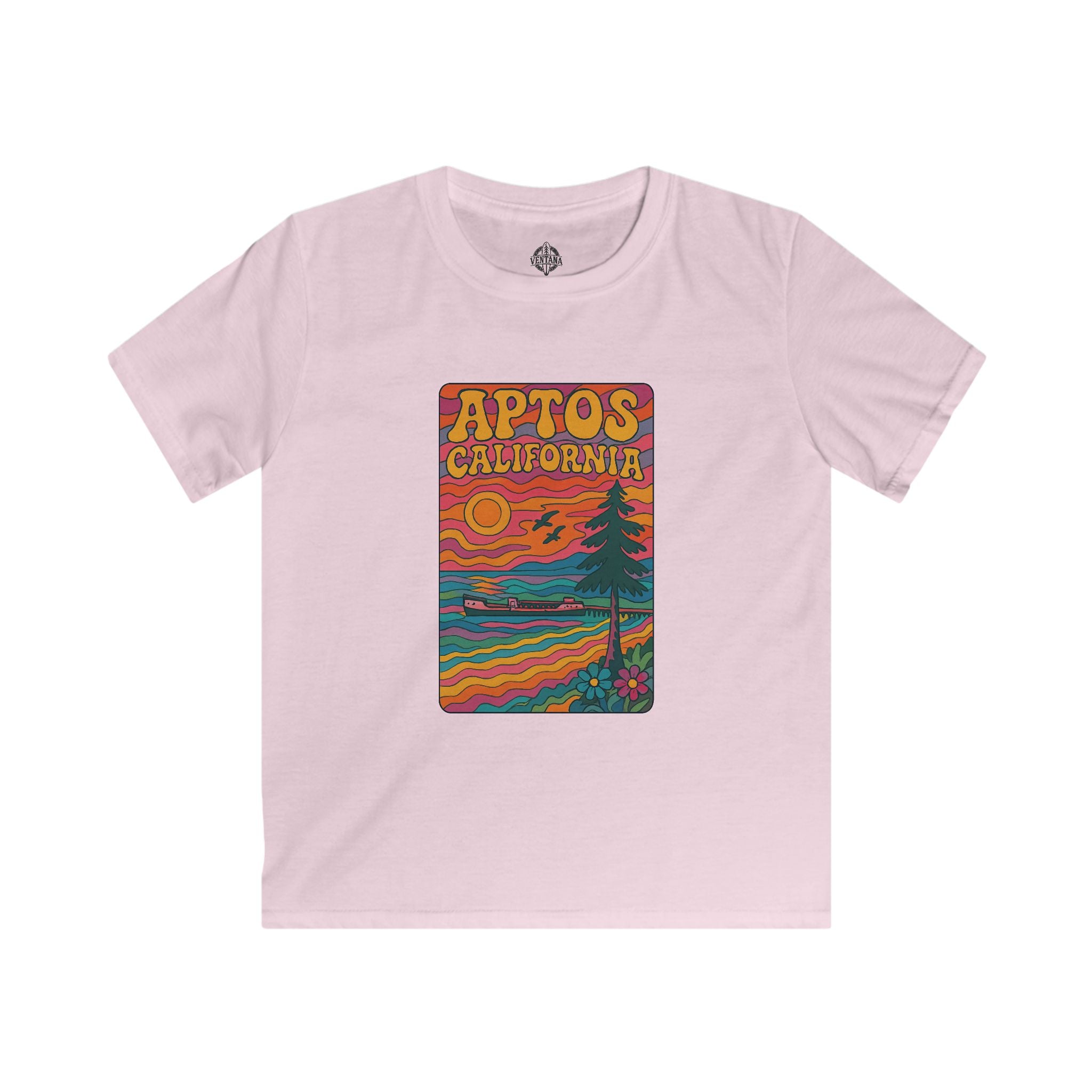 Aptos California Psychedelic kids soft style t-shirt image 3