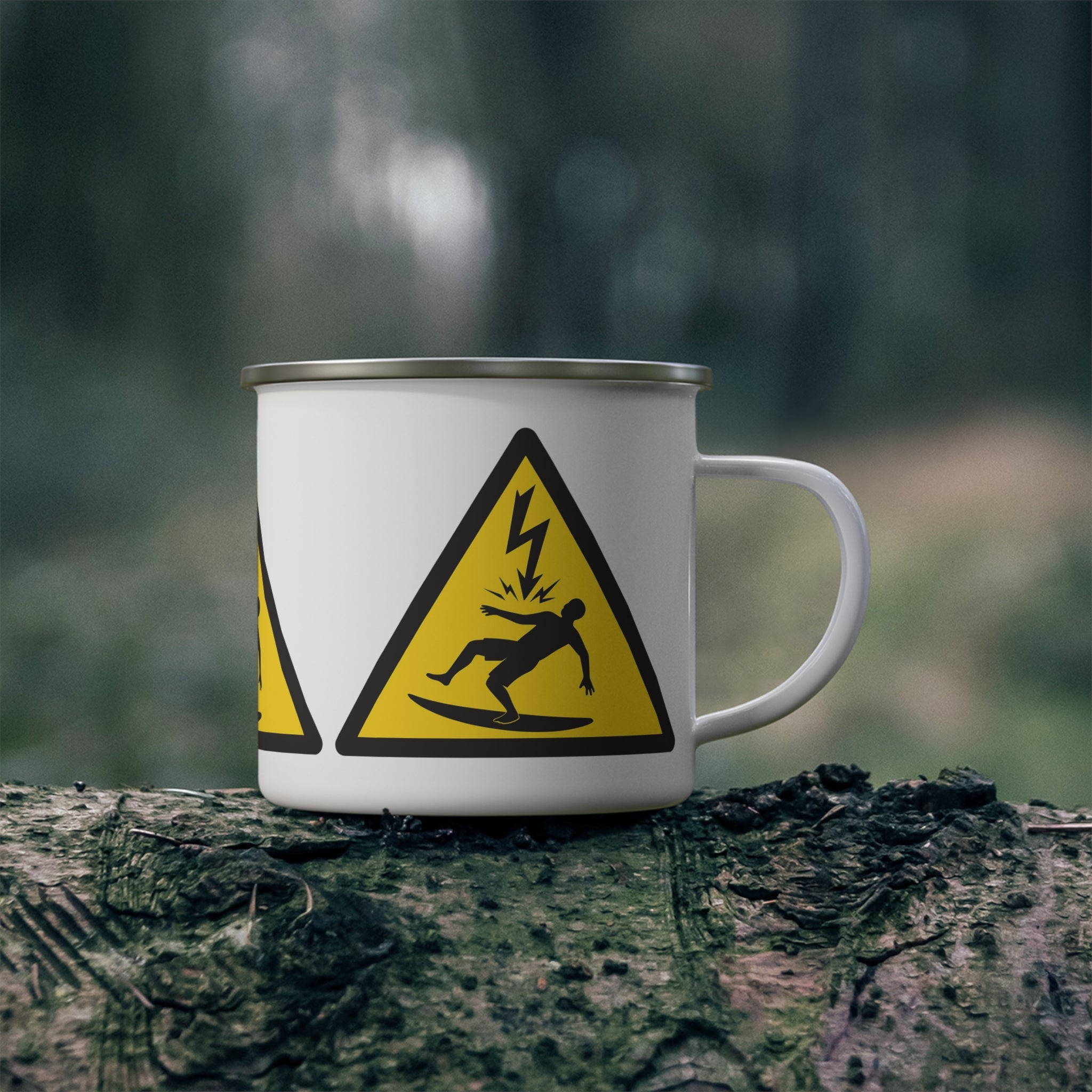 Electric Surfer Enamel Camping Mug (12oz - small)