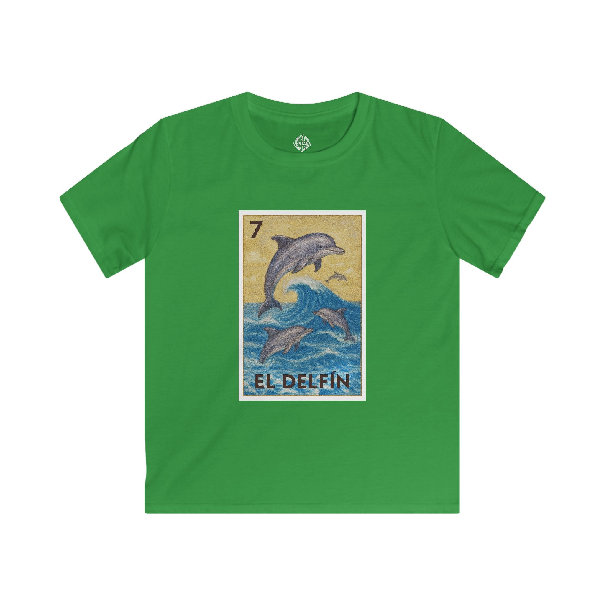 Dolphin Lotería Kids - Soft Style U.S. Cotton T-Shirt (El Delfín)