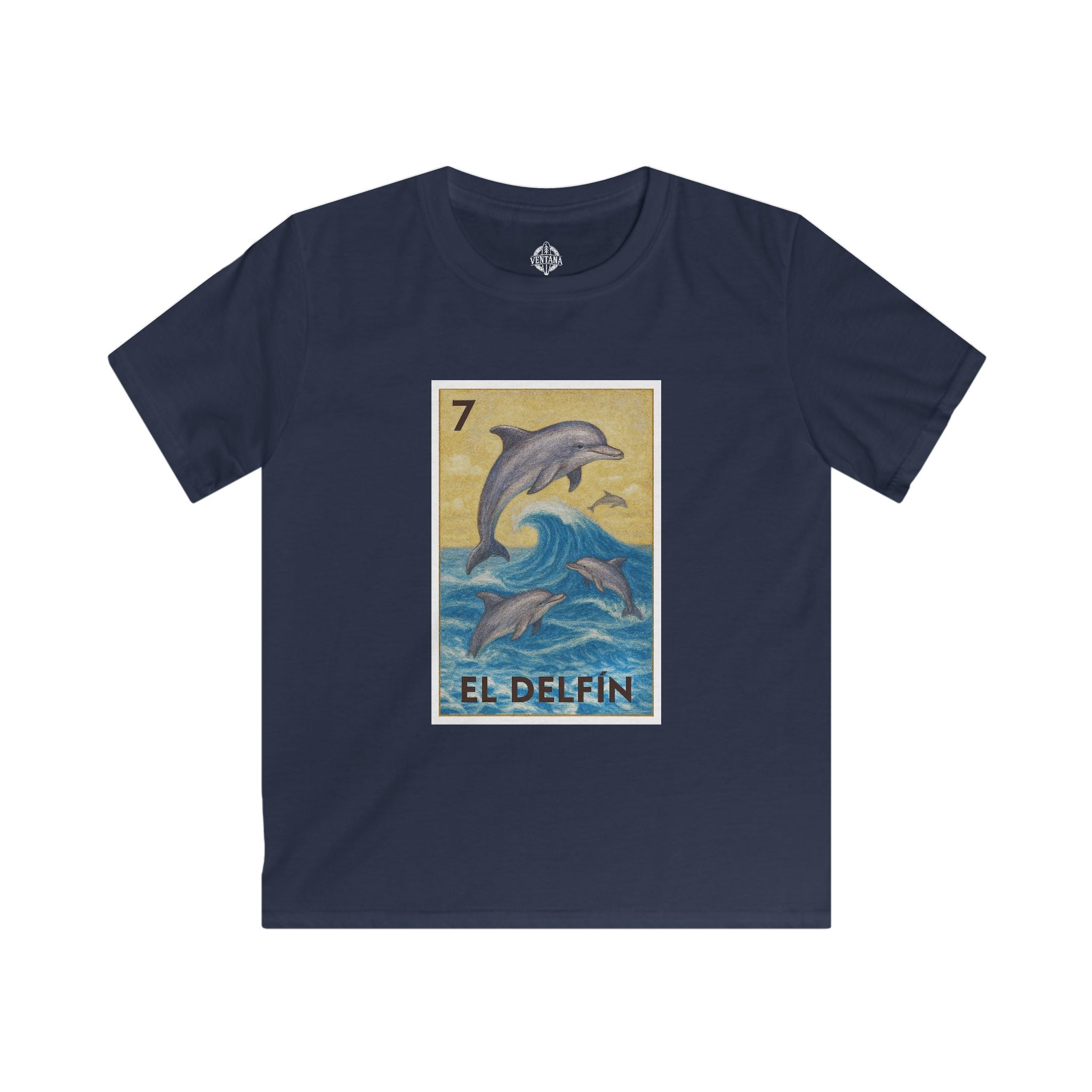 Dolphin Lotería Kids - Soft Style U.S. Cotton T-Shirt (El Delfín)