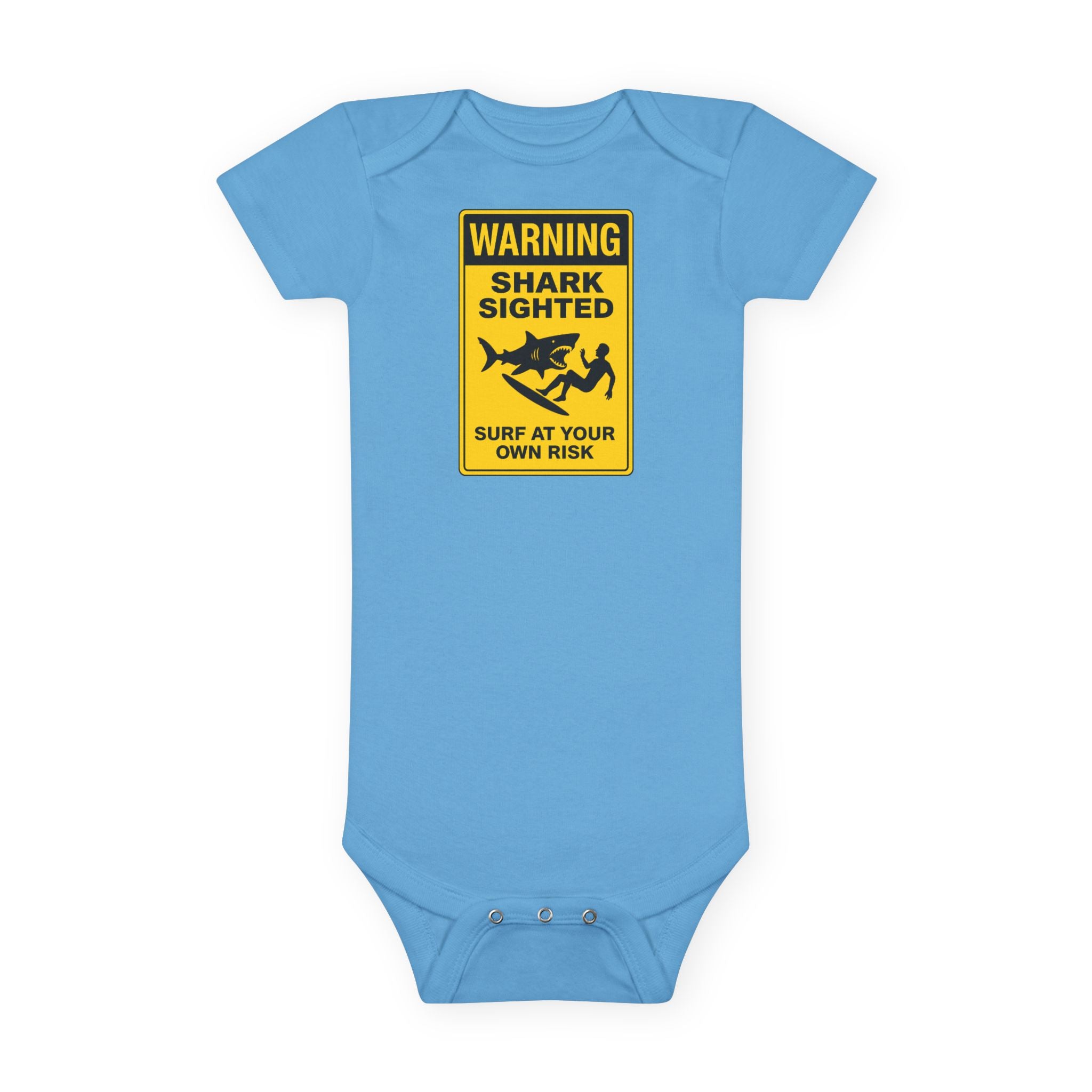 Shark Sighted baby cotton onesie image 1