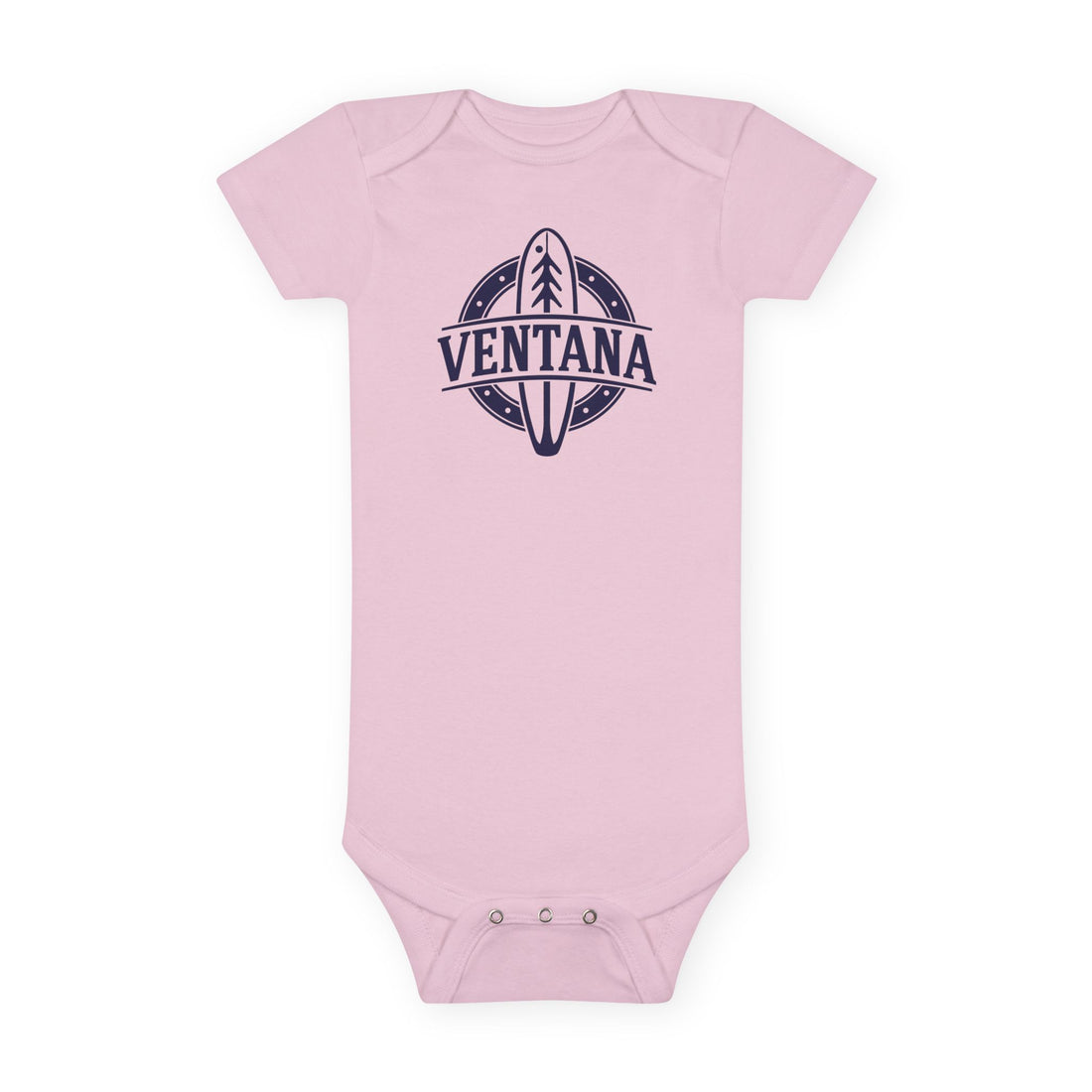 Ventana Treefish Logo - Baby Short Sleeve 100% Cotton Onesie