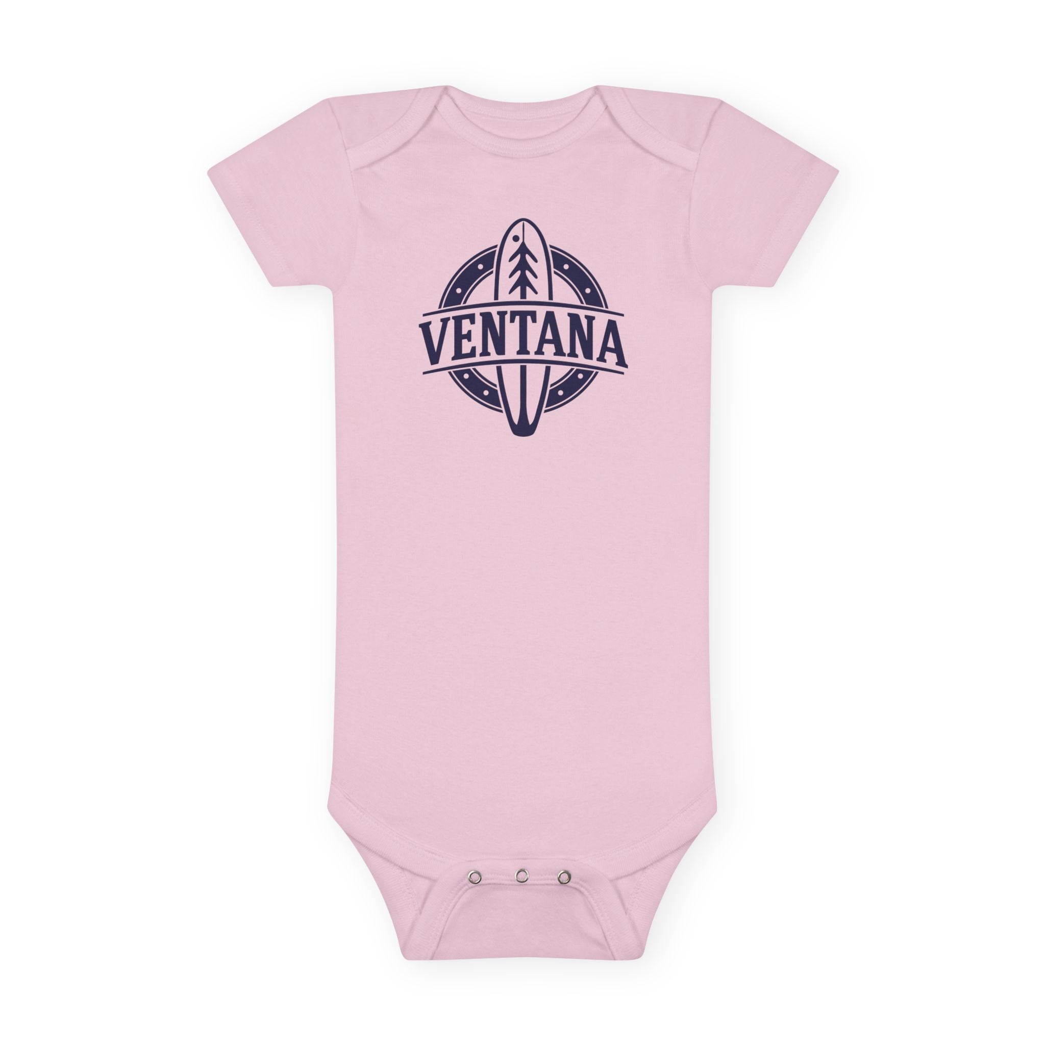 Ventana Psychedelic Treefish Logo baby cotton onesie image 2