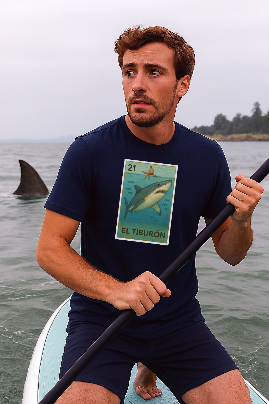 Shark Lotería cotton t-shirt image 17