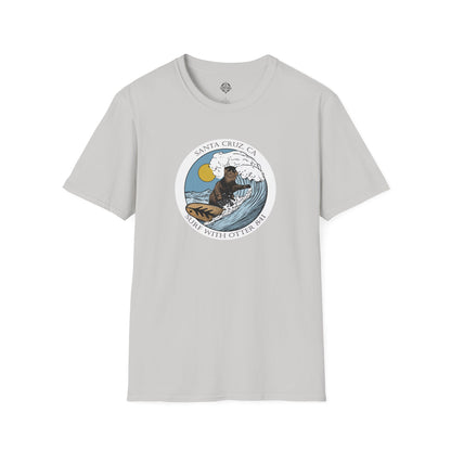 Surf with Otter 841 by Thiago Bianchini cotton t-shirt image 5