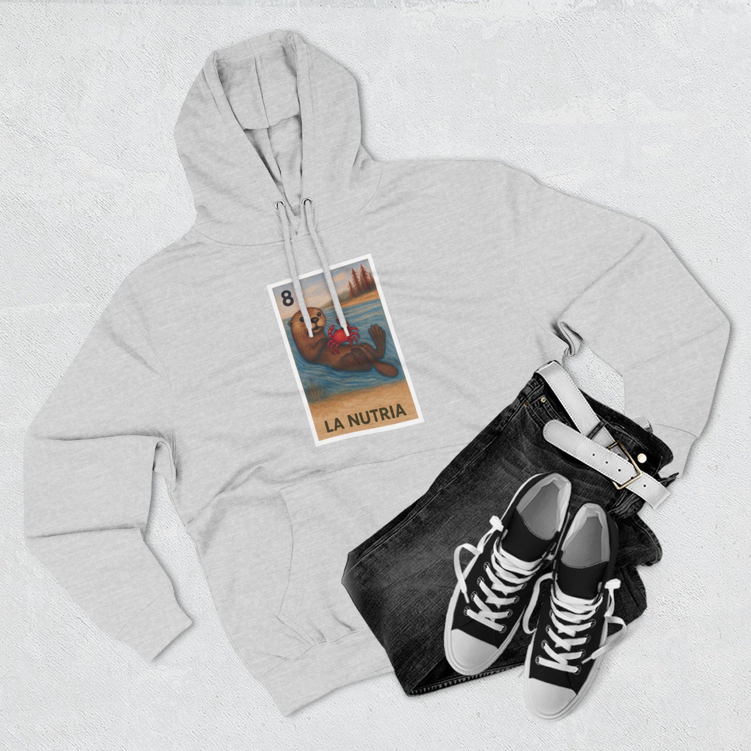 Sea Otter Lotería fleece hoodie image 18