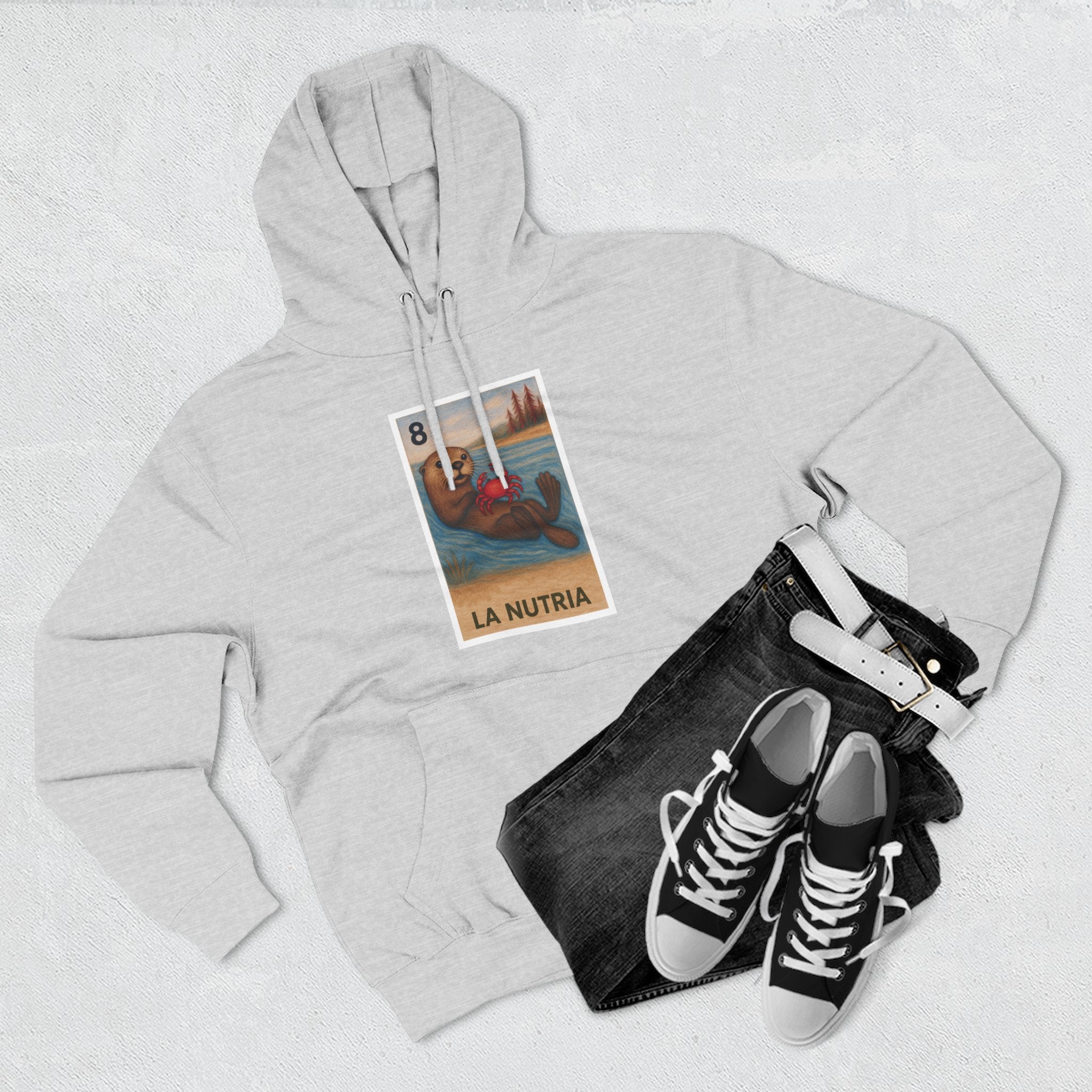 Sea Otter Lotería fleece hoodie image 18