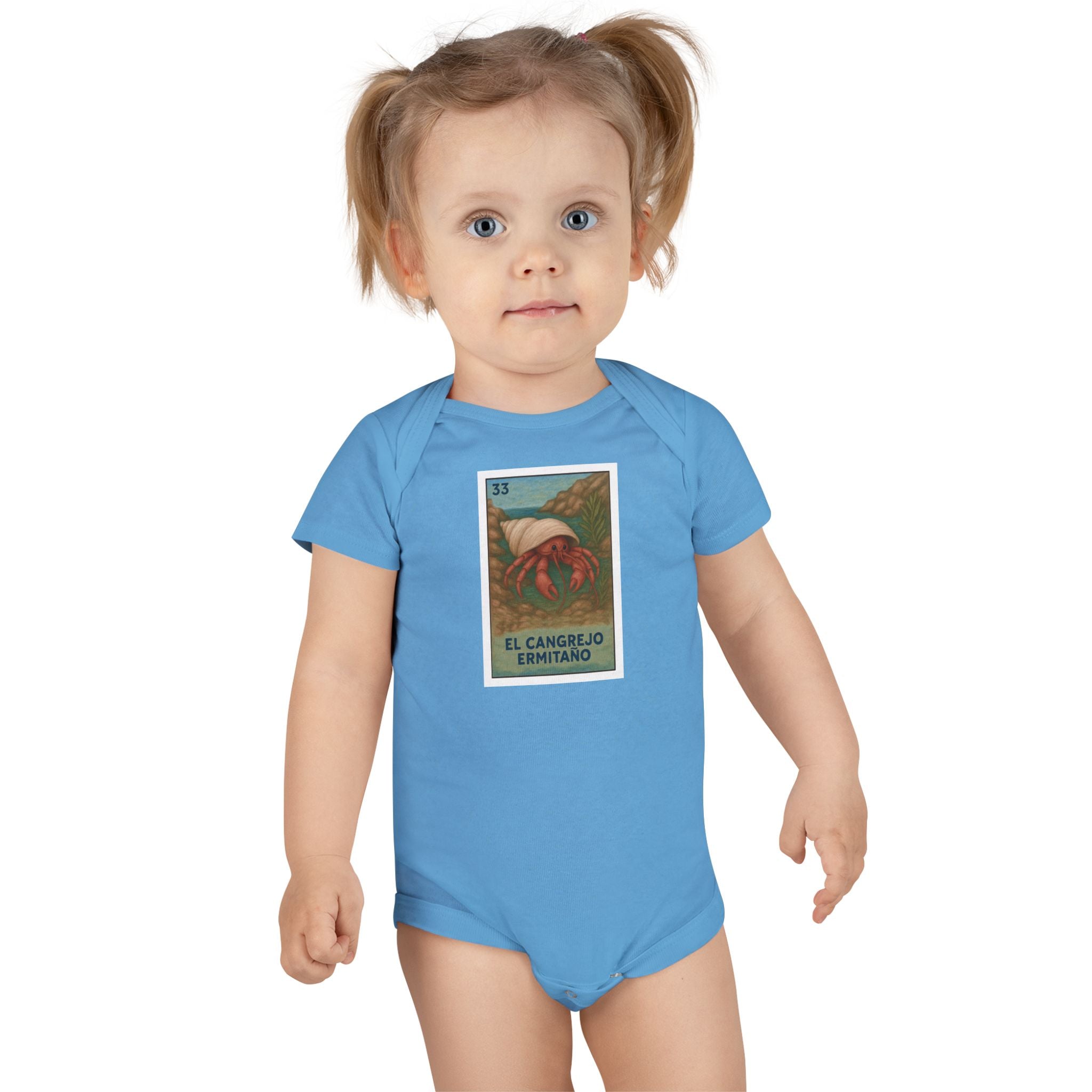 Hermit Crab Lotería baby cotton onesie image 13