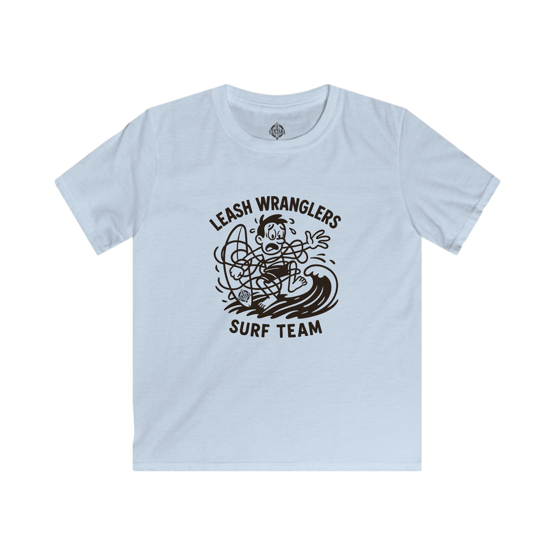 Leash Wranglers Surf Team Kids - Soft Style U.S. Cotton T-Shirt