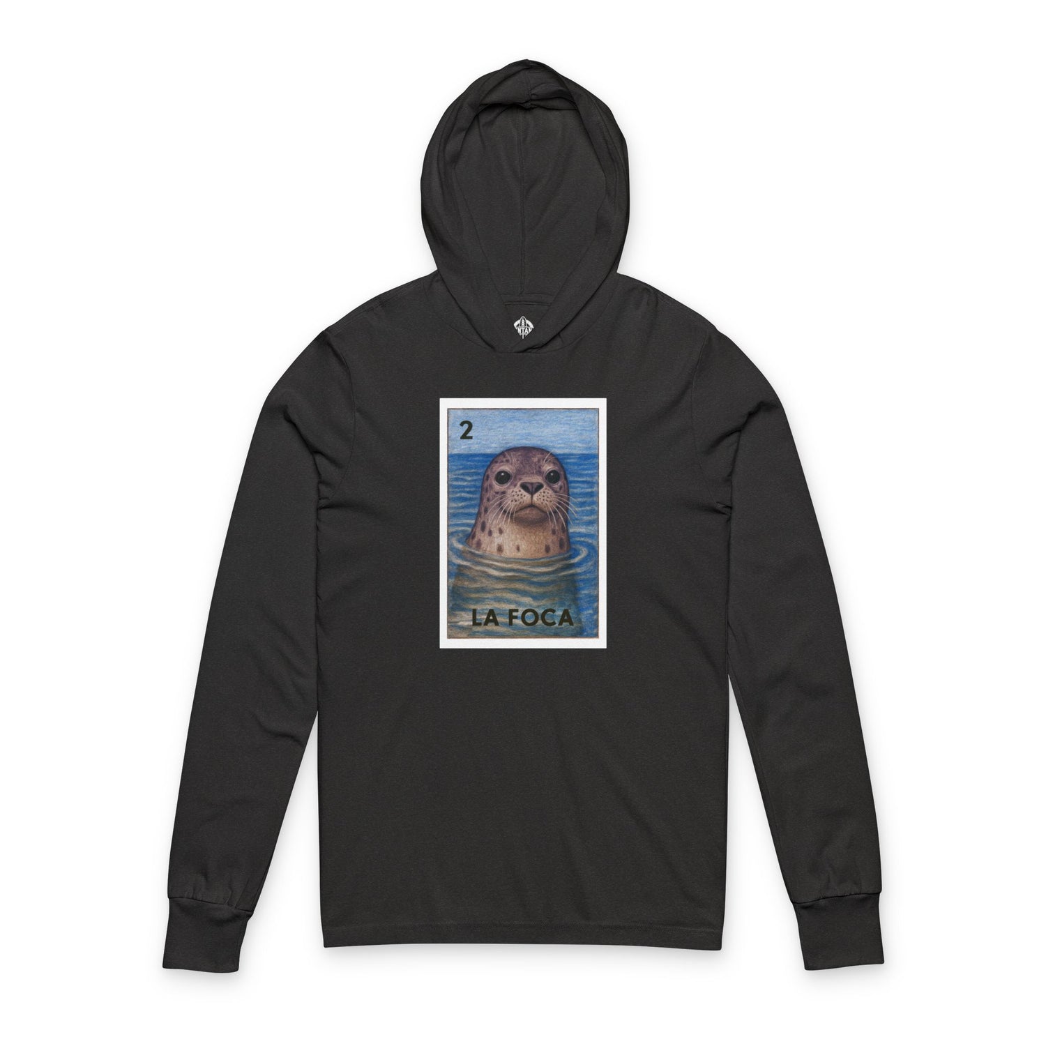 Seal Lotería cotton hooded long sleeve t-shirt image 5