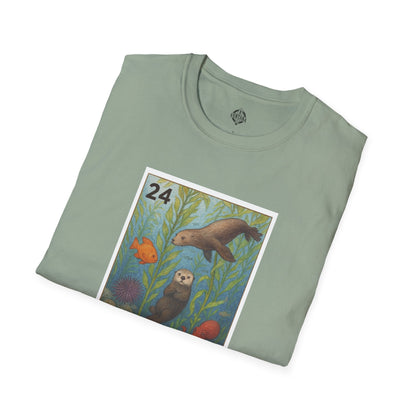 Kelp Forest Lotería Unisex - Soft Style U.S. Cotton T-Shirt (El Bosque de Algas)