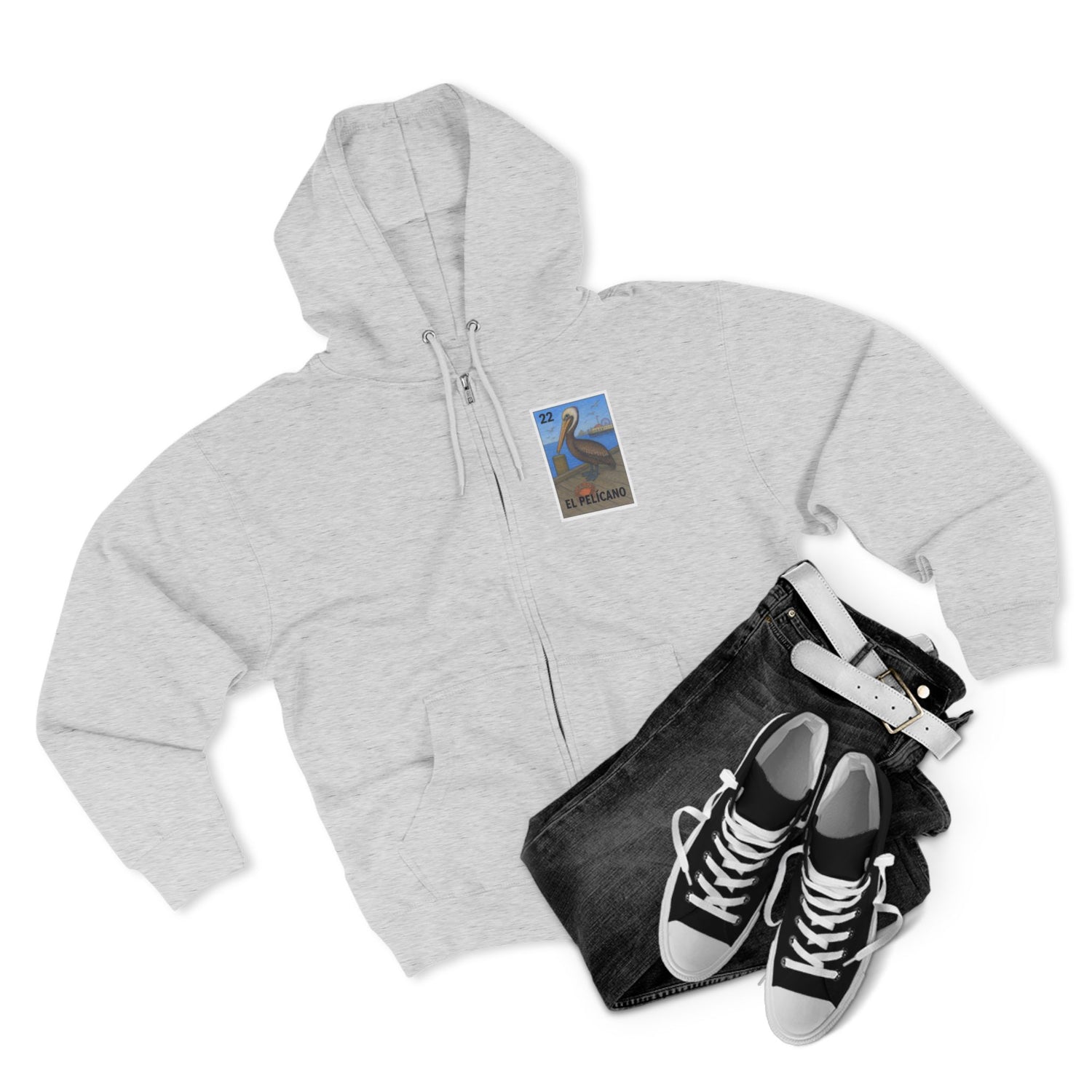 Pelican Lotería zip fleece hoodie image 8