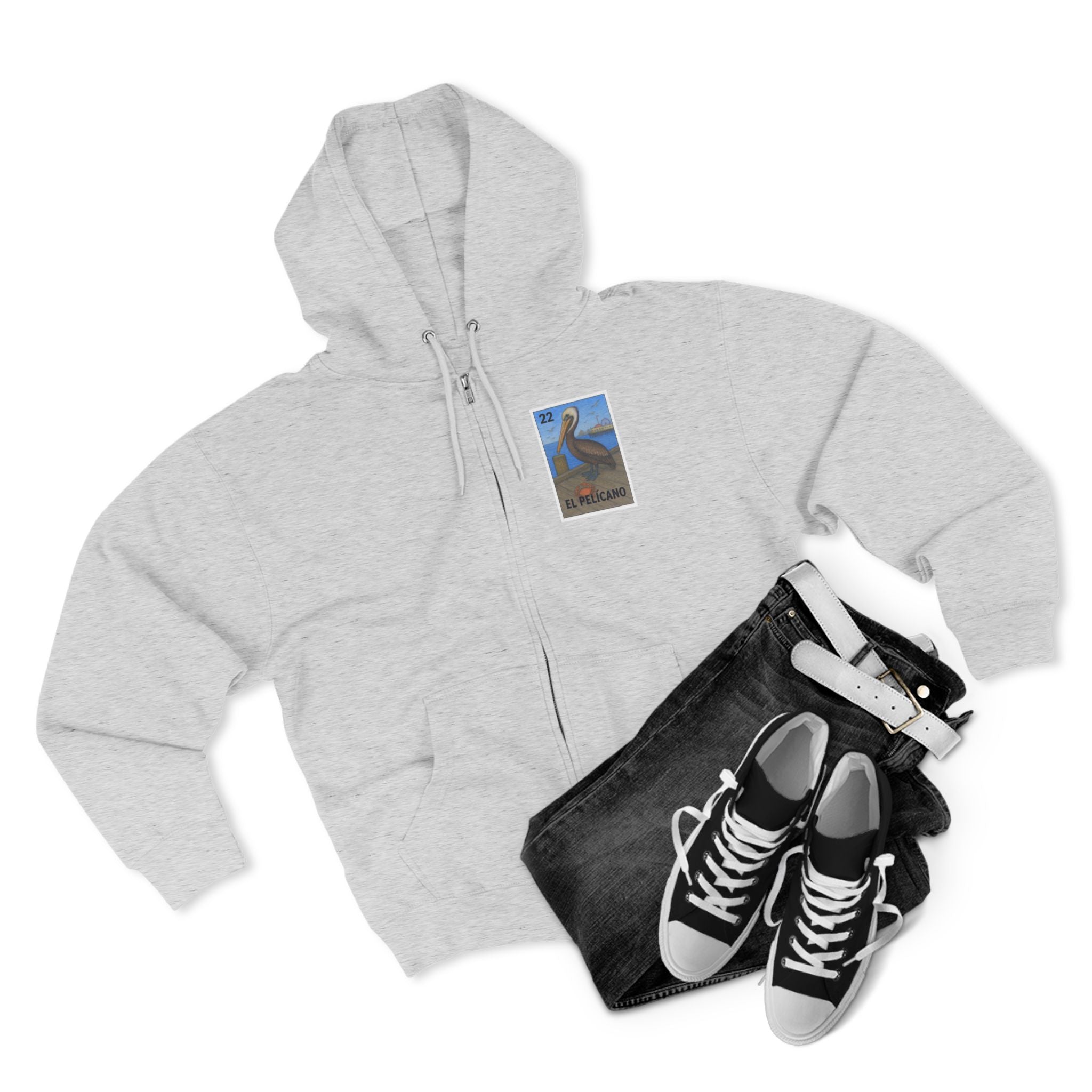 Pelican Lotería zip fleece hoodie image 8