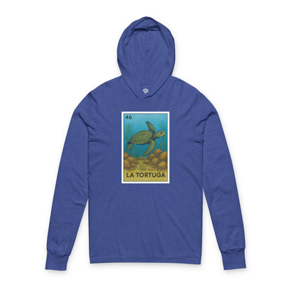 Turtle Lotería cotton hooded long sleeve t-shirt image 6