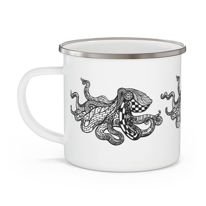 Ventangle Octopus Enamel Camping Mug (12oz - small)