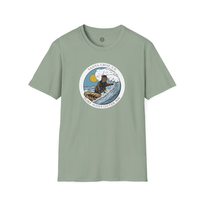 Surf with Otter 841 by Thiago Bianchini cotton t-shirt image 8