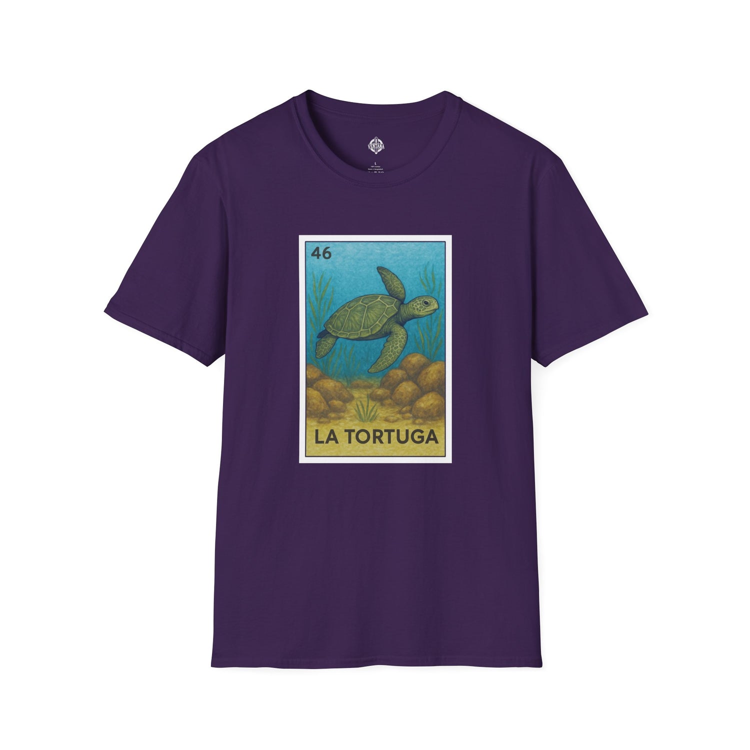 Turtle Lotería Unisex - Soft Style U.S. Cotton T-Shirt (La Tortuga)