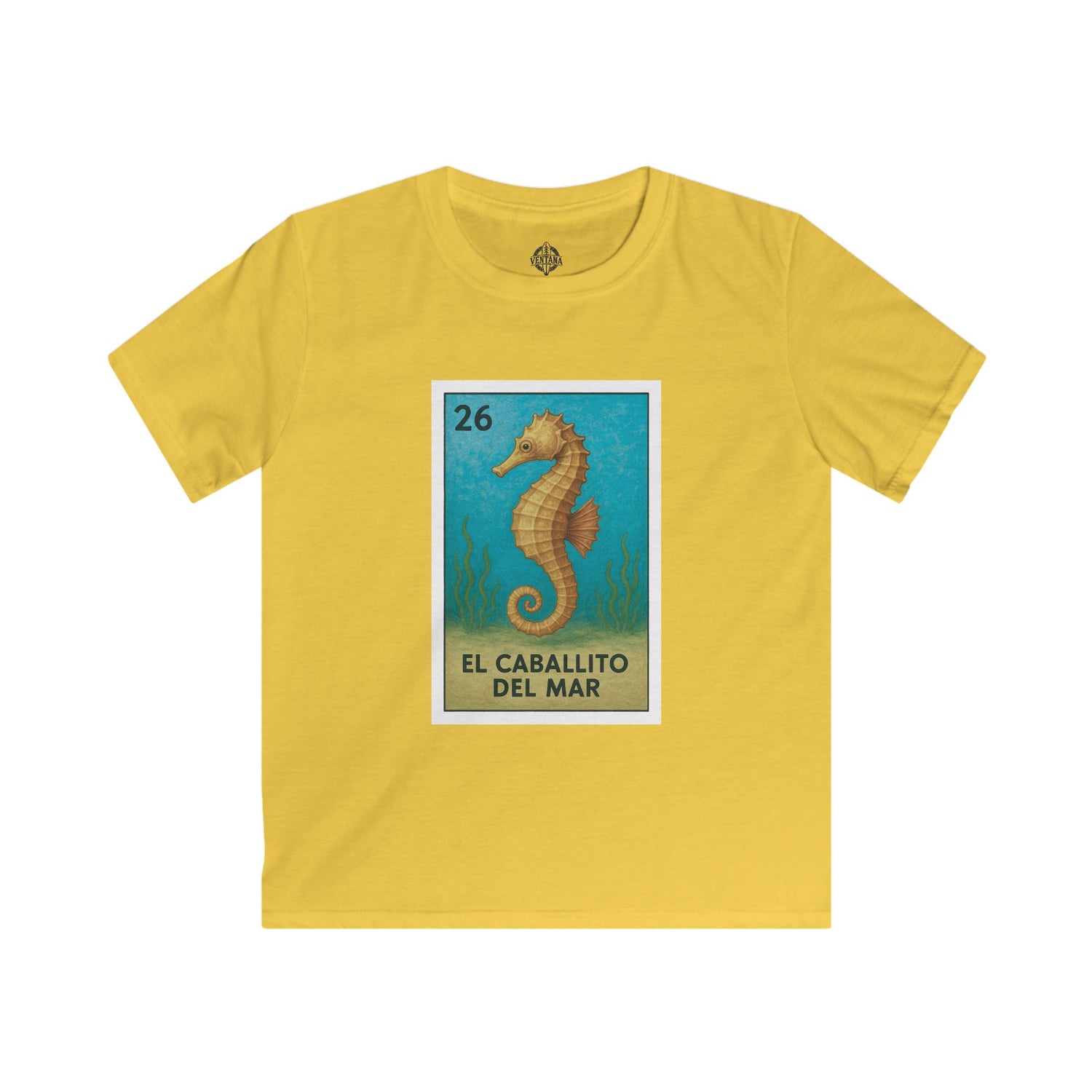 Seahorse Lotería kids soft style t-shirt image 7