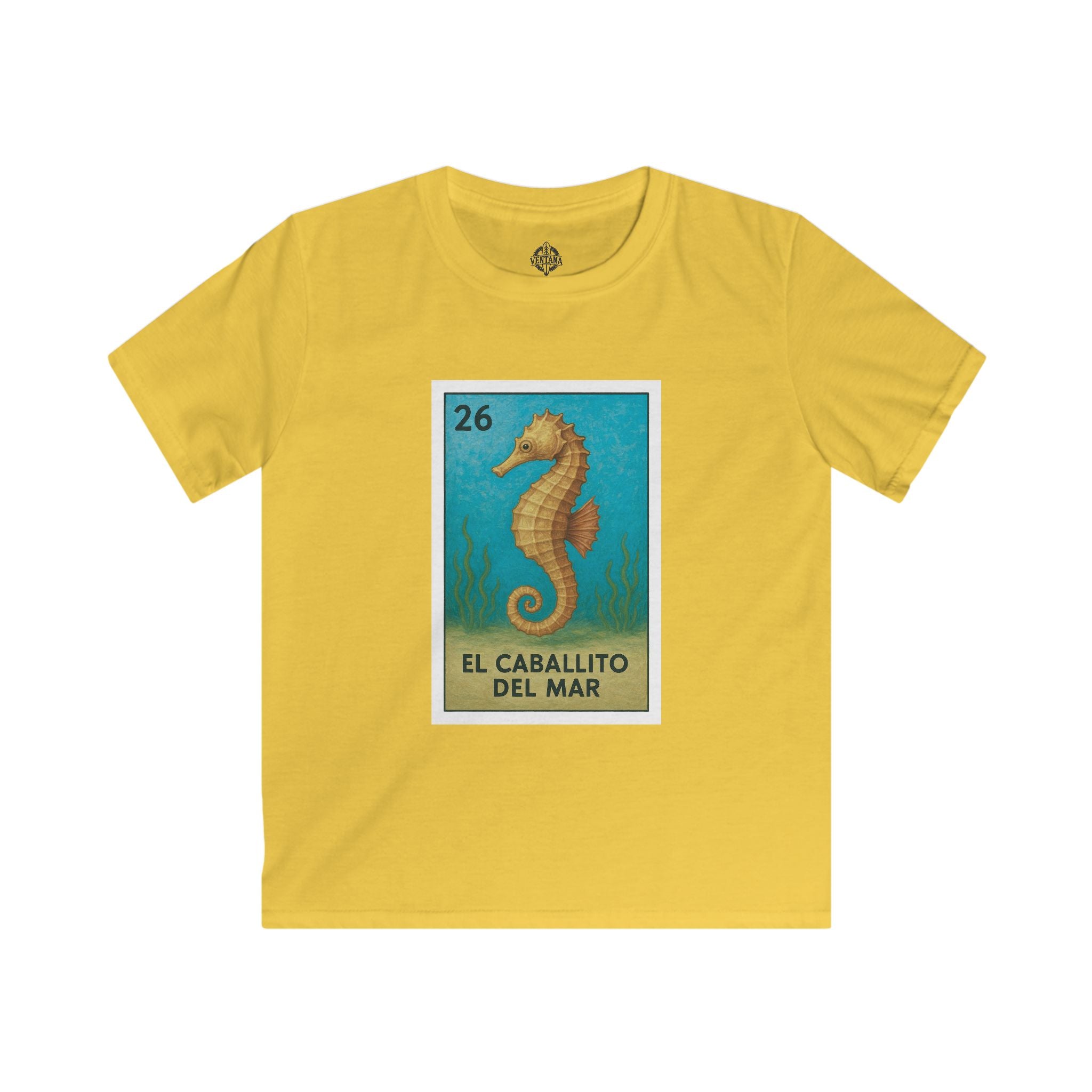 Seahorse Lotería kids soft style t-shirt image 7