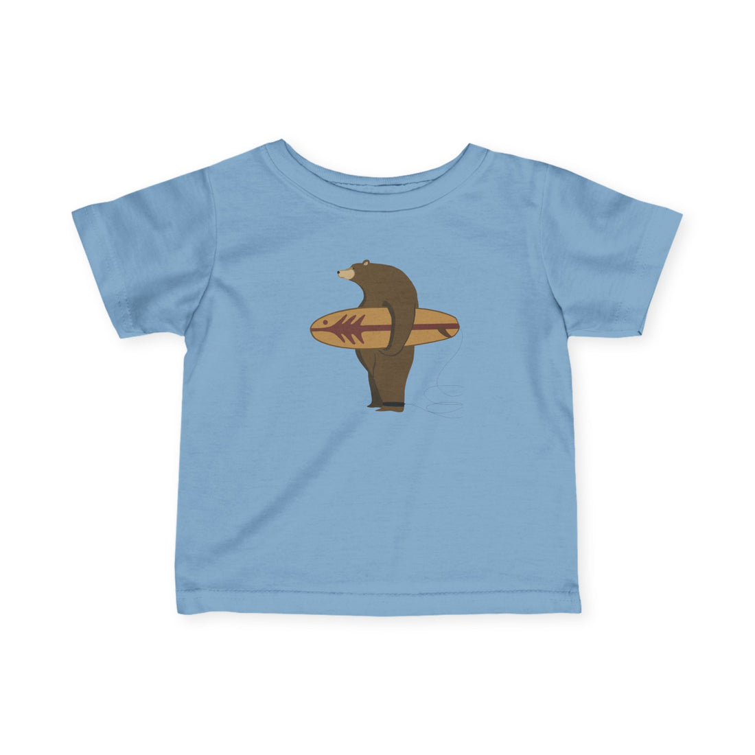 Surfing Grizzly Bear by Fabian Lavater - Infant 100% Cotton T-Shirt