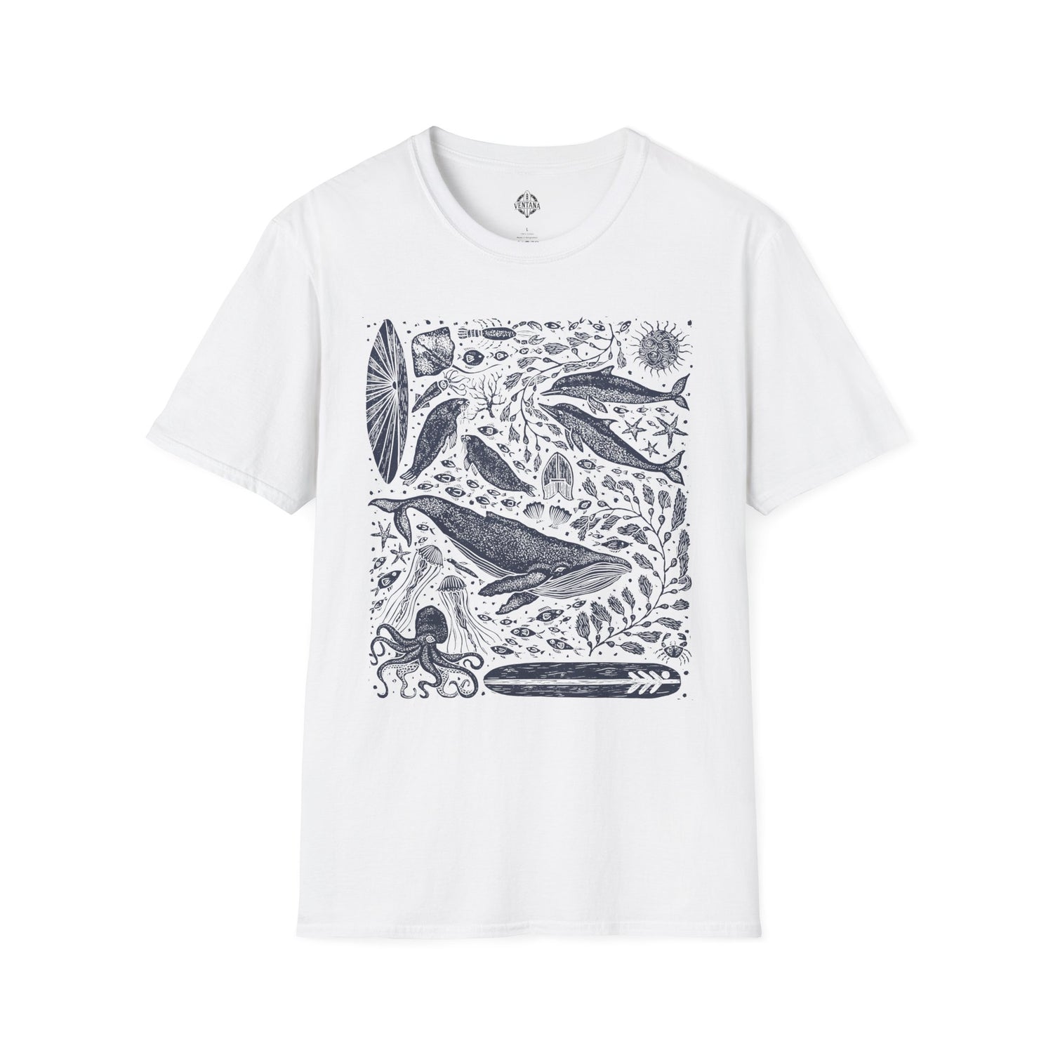 Ventana Marine Life by Lili Arnold cotton t-shirt image 3