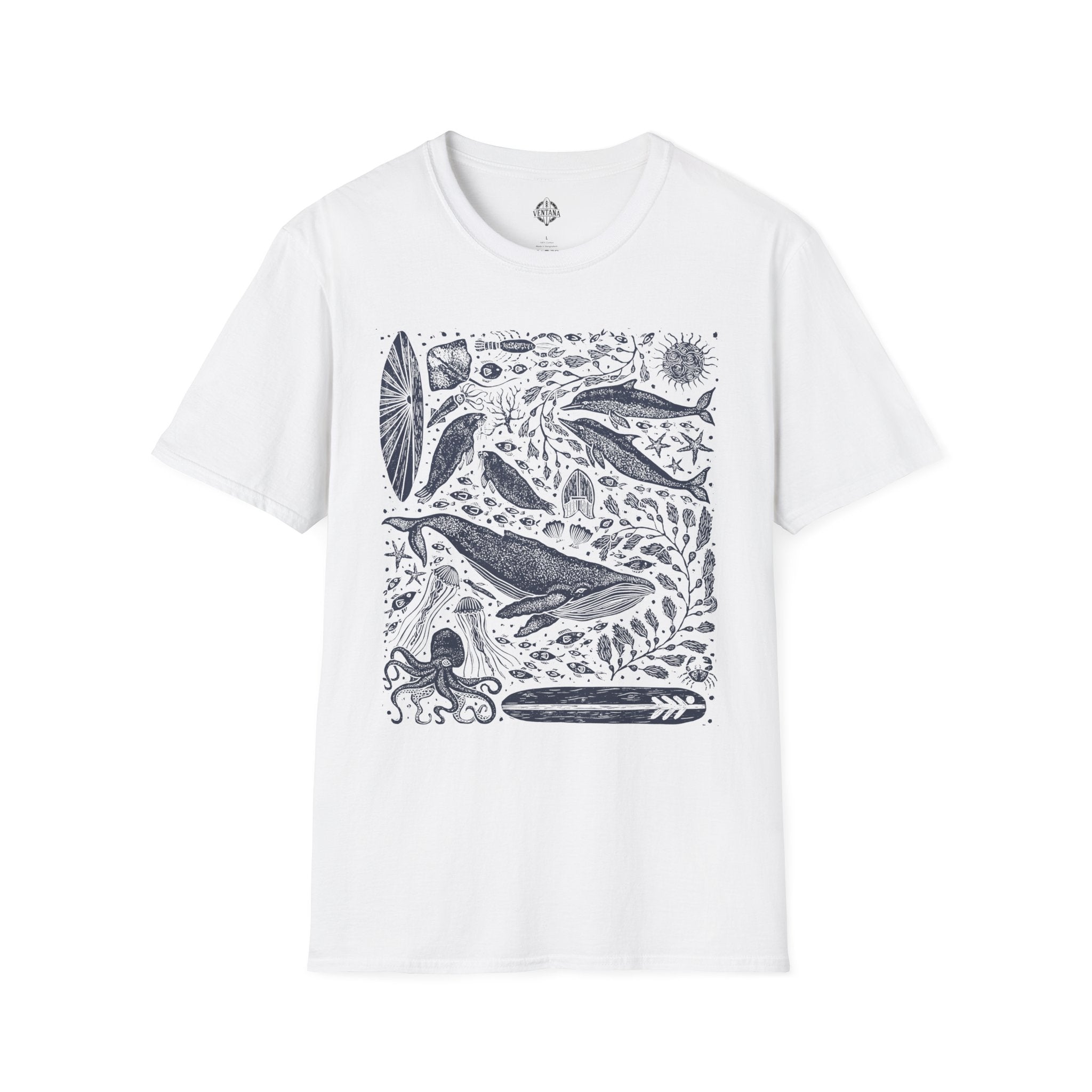 Ventana Marine Life by Lili Arnold cotton t-shirt image 3