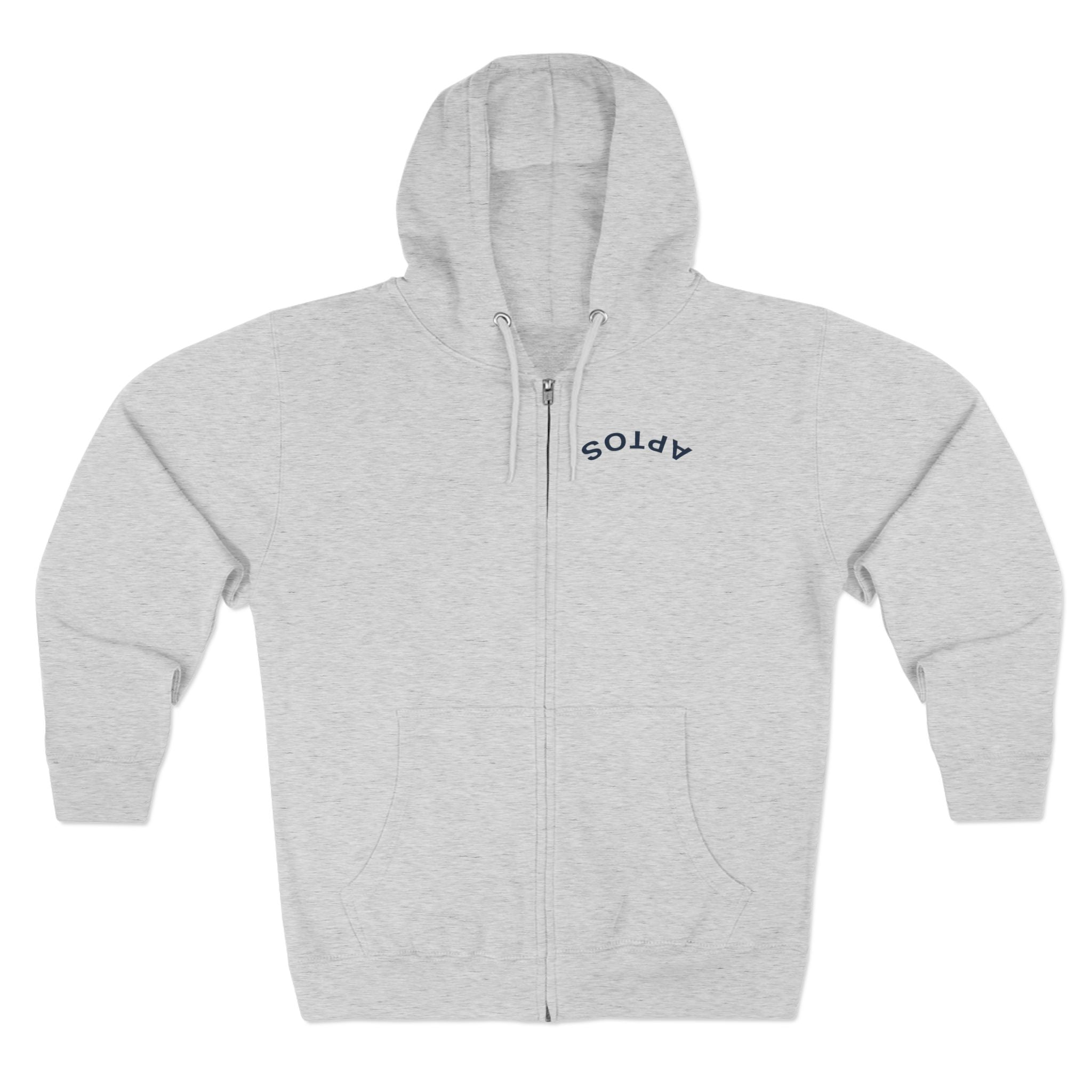 Aptos California Upside Down Unisex - Zip Cotton Blend Fleece Hoodie