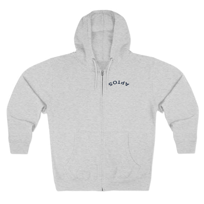 Aptos California Upside Down Unisex - Zip Cotton Blend Fleece Hoodie
