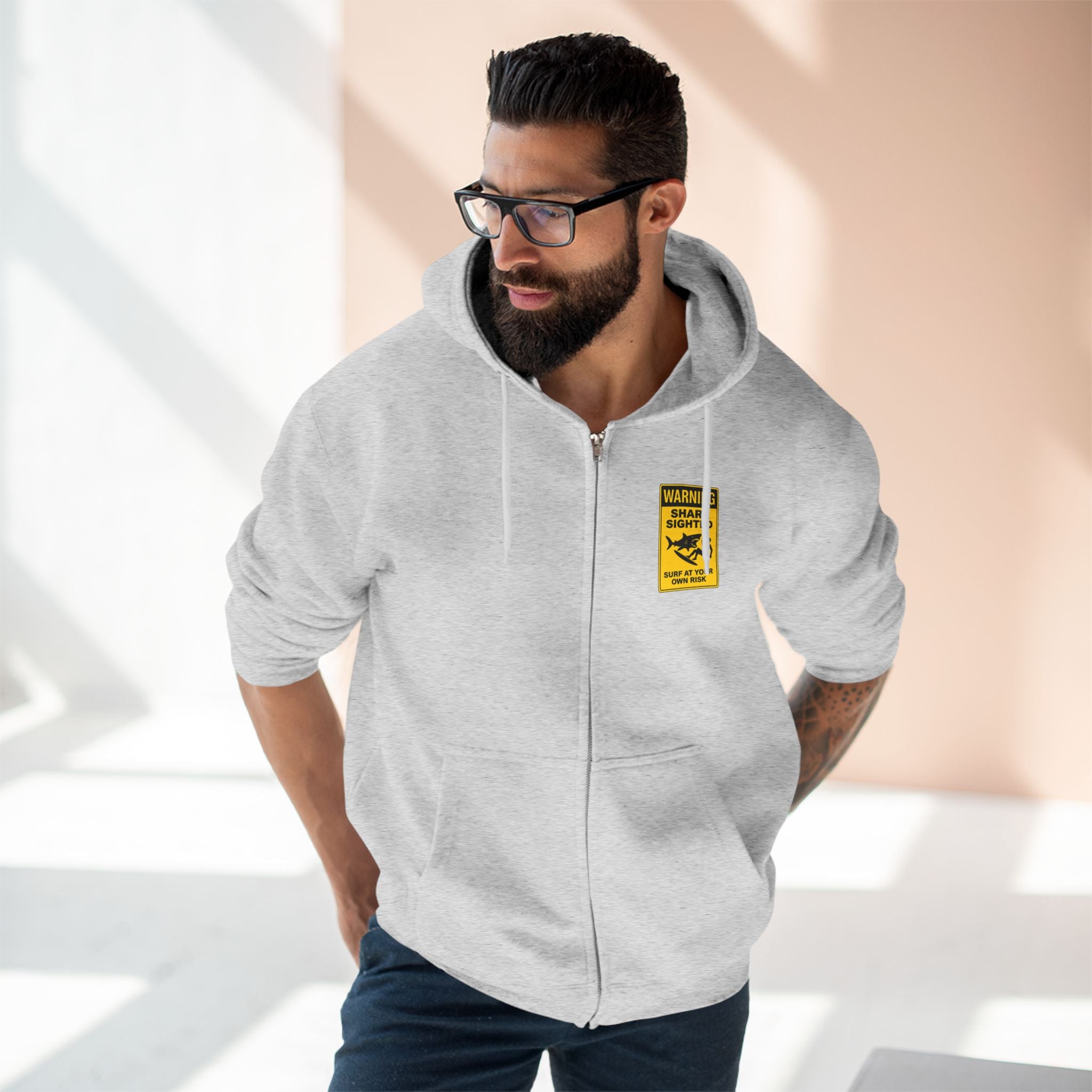 Shark Sighted zip fleece hoodie image 11