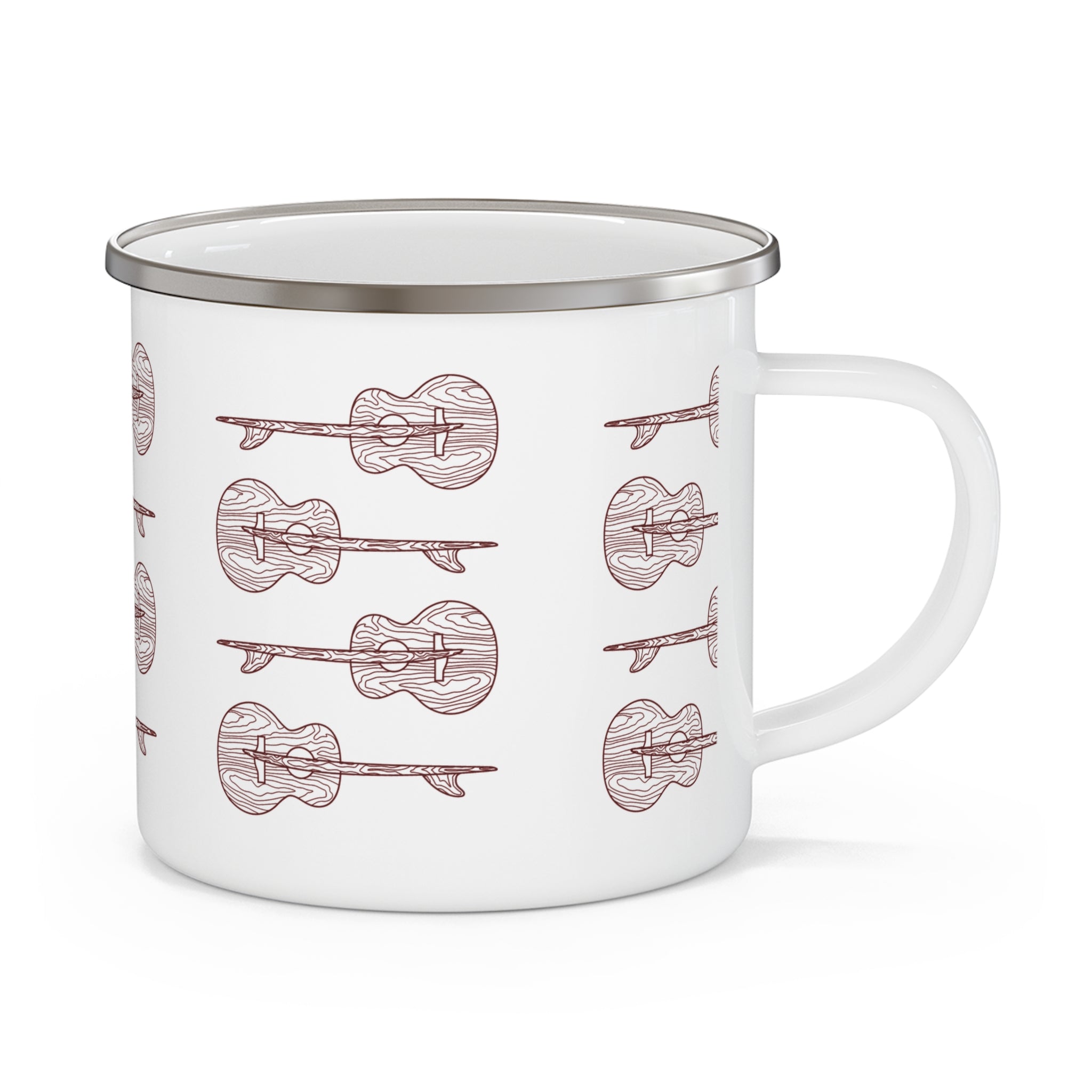 Ventana Santa Cruz Guitar Collab Enamel Camping Mug (12oz - small)