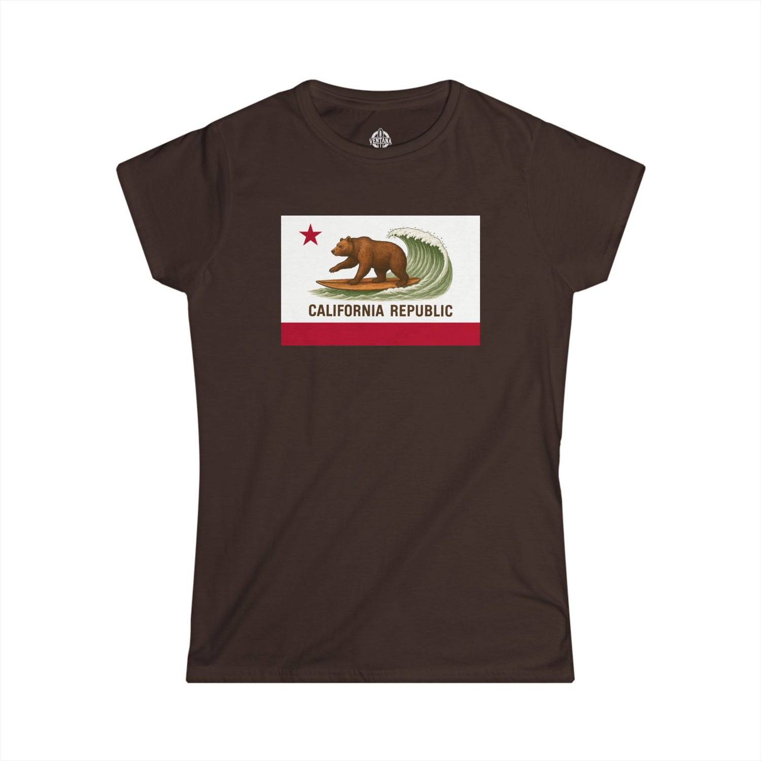 California Surfing Bear Flag Women&
