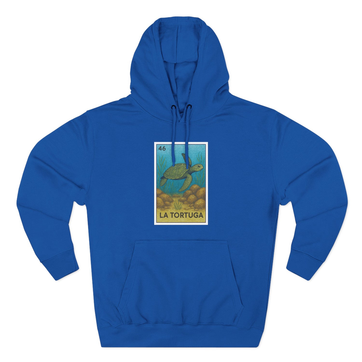 Turtle Lotería Unisex - Pull-Over Cotton Blend Fleece Hoodie (La Tortuga)