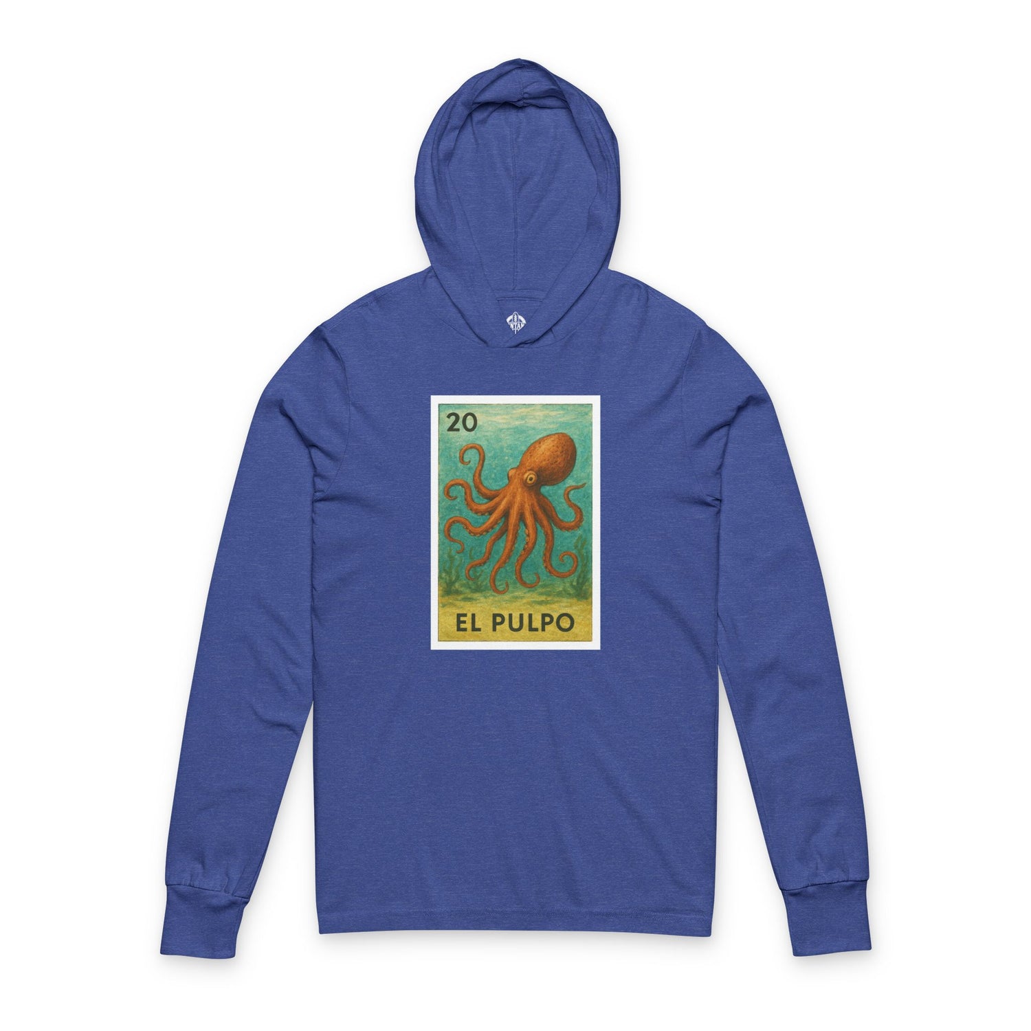 Octopus Lotería cotton hooded long sleeve t-shirt image 6