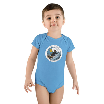 Surf with Otter 841 by Thiago Bianchini baby cotton onesie image 12