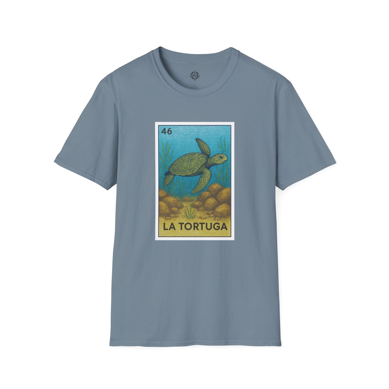Turtle Lotería Unisex - Soft Style U.S. Cotton T-Shirt (La Tortuga)