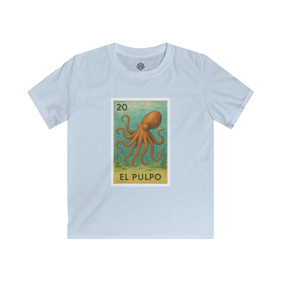 Octopus Lotería Kids - Soft Style U.S. Cotton T-Shirt (El Pulpo)