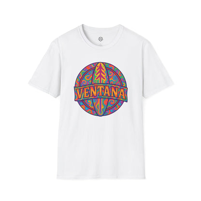 Ventana Psychedelic Treefish Logo - Soft Style U.S. Cotton T-Shirt