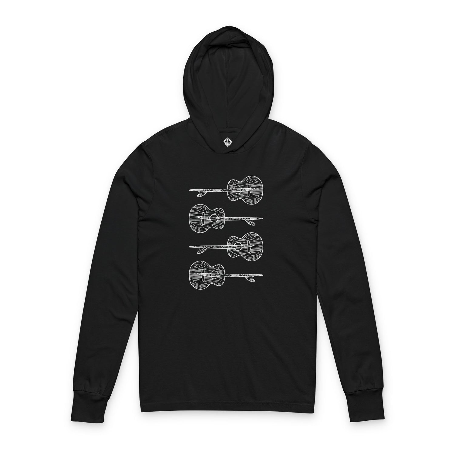Ventana Santa Cruz Guitar Collab cotton hooded long sleeve t-shirt image 4