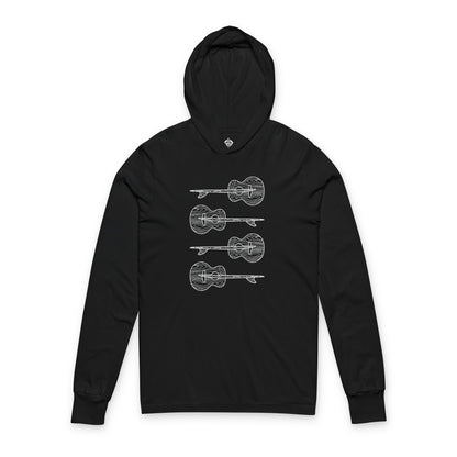 Ventana Santa Cruz Guitar Collab cotton hooded long sleeve t-shirt image 4