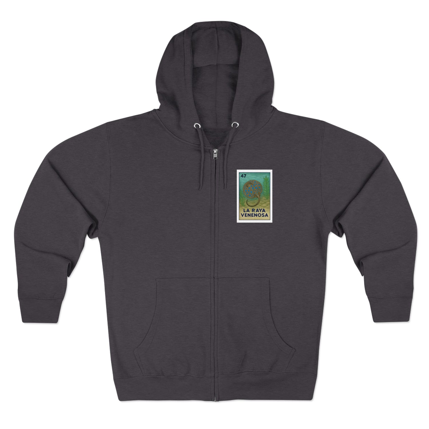 Stingray Lotería zip fleece hoodie image 4
