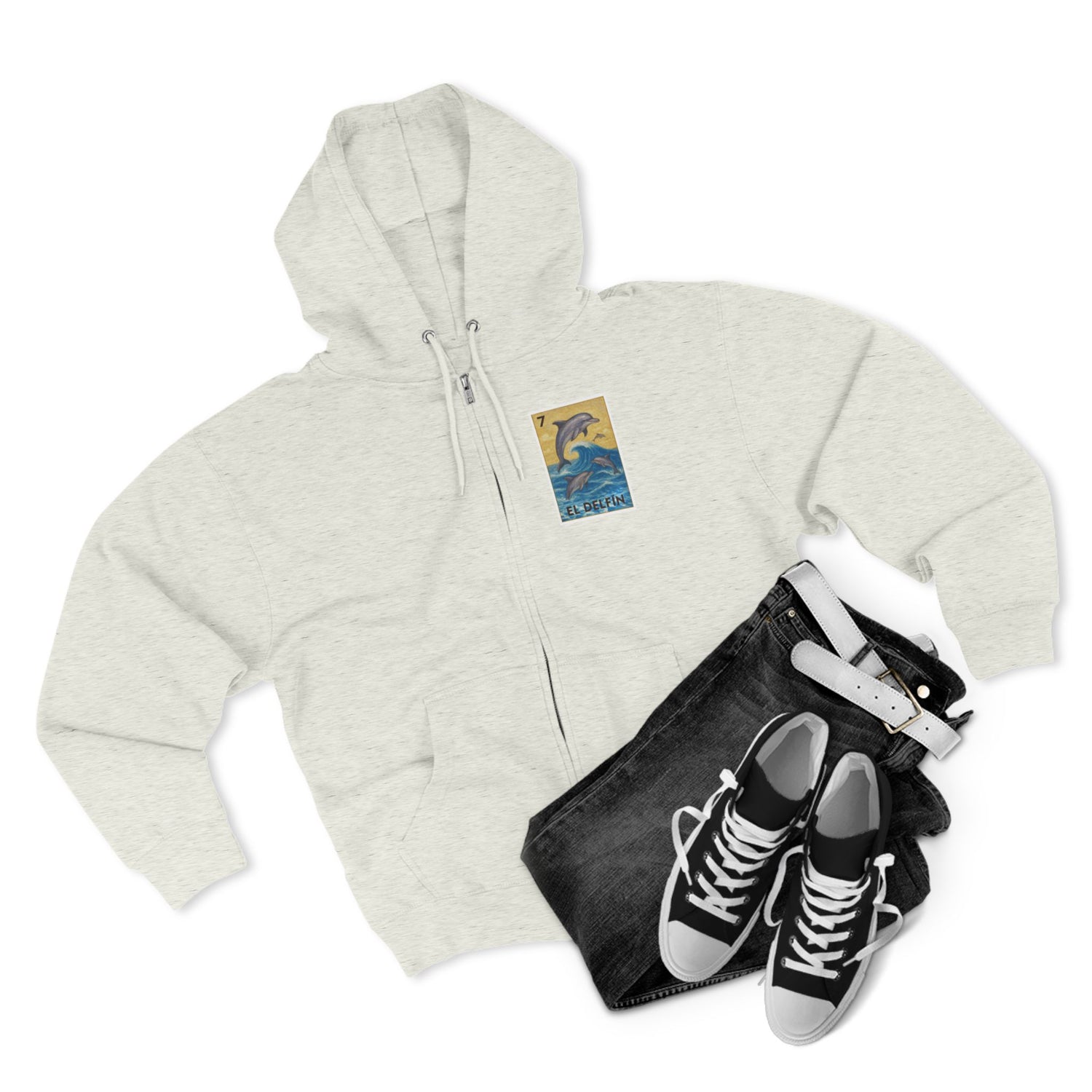 Dolphin Lotería Zip Hoodie